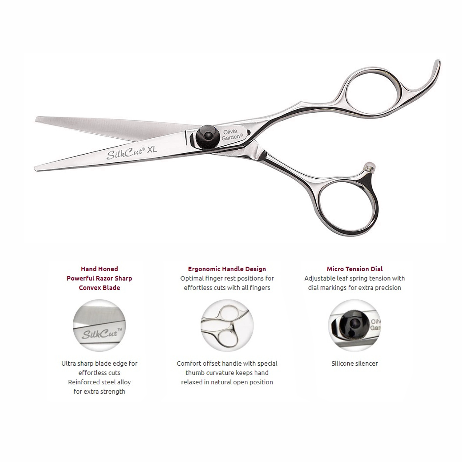 Olivia Garden - SilkCut &mdash; XL Barber Scissors 7&rdquo;