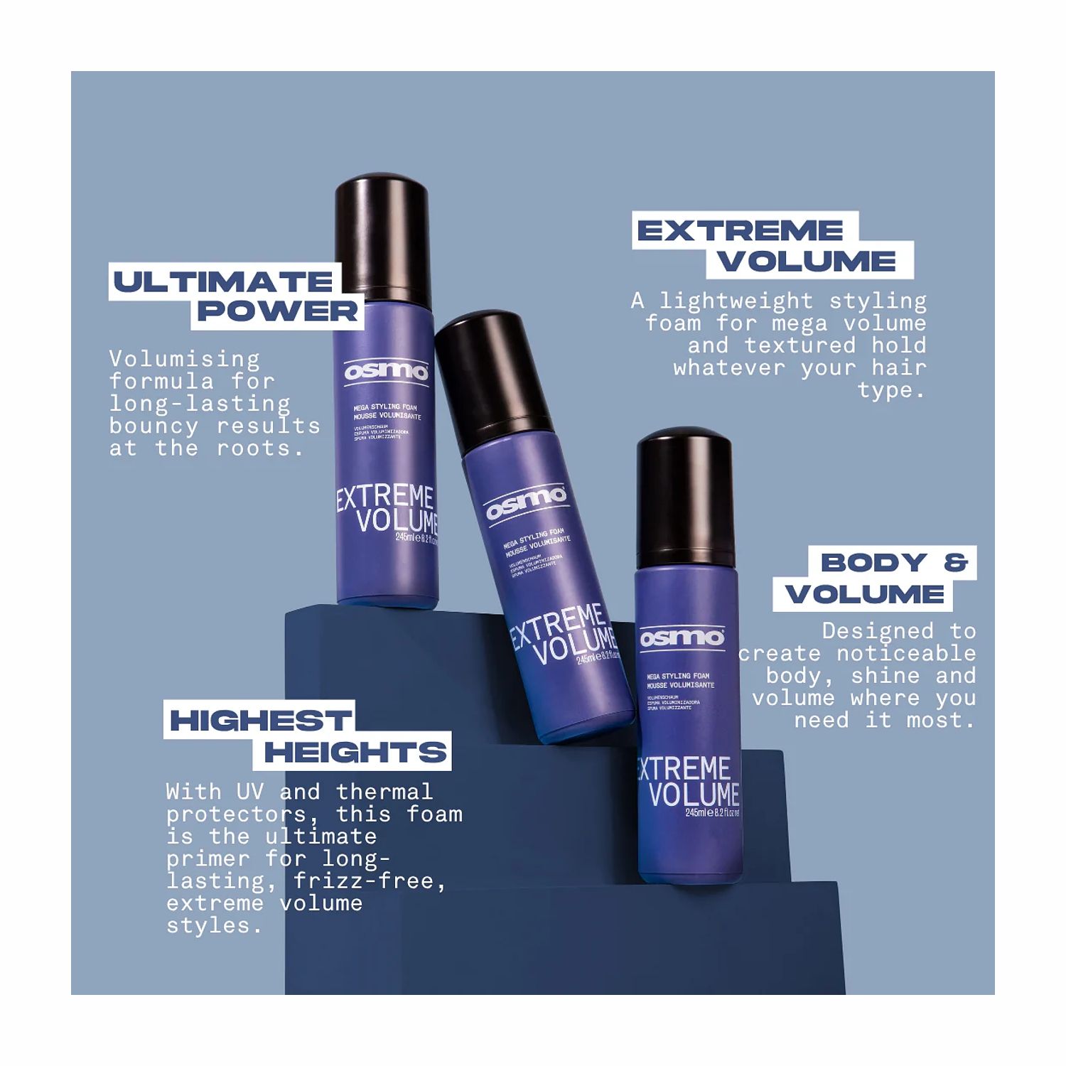 OSMO Extreme Volume Mega Styling Foam (245ml)