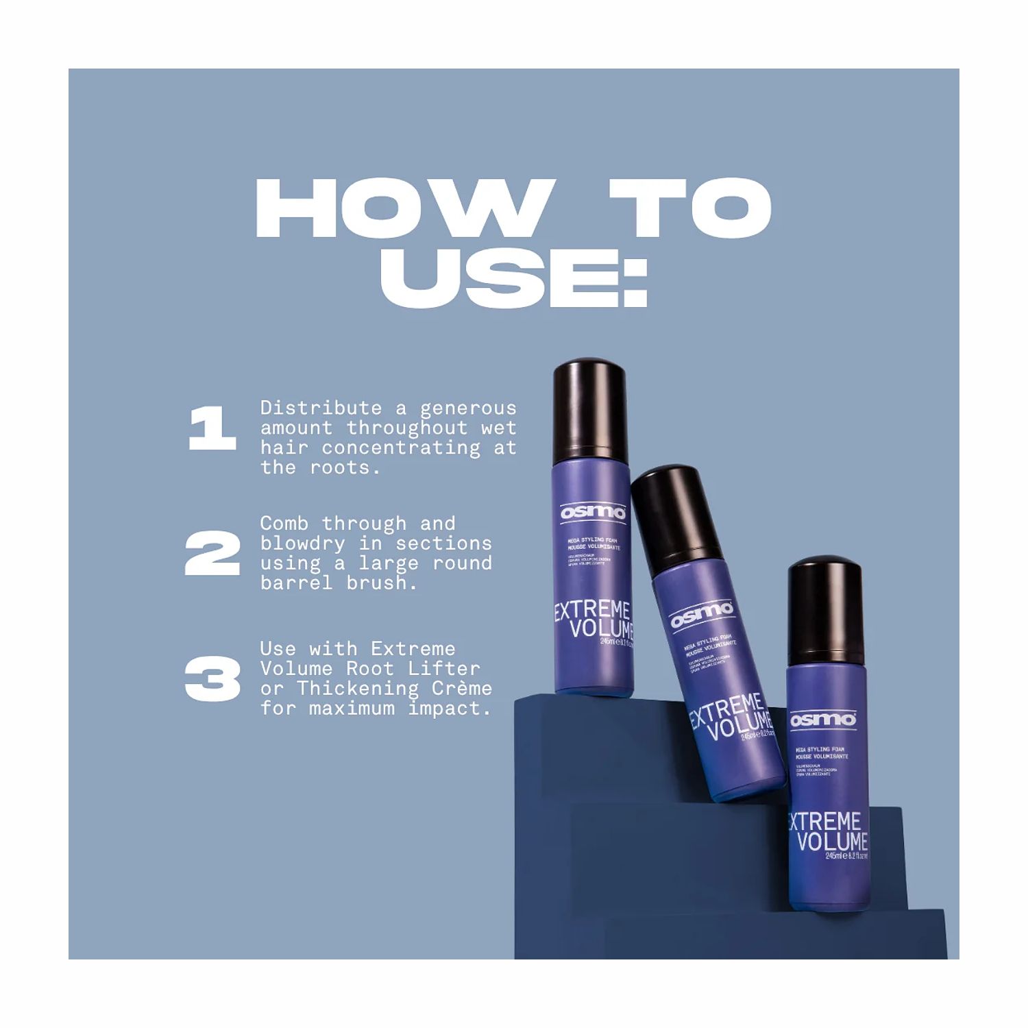 OSMO Extreme Volume Mega Styling Foam (245ml)