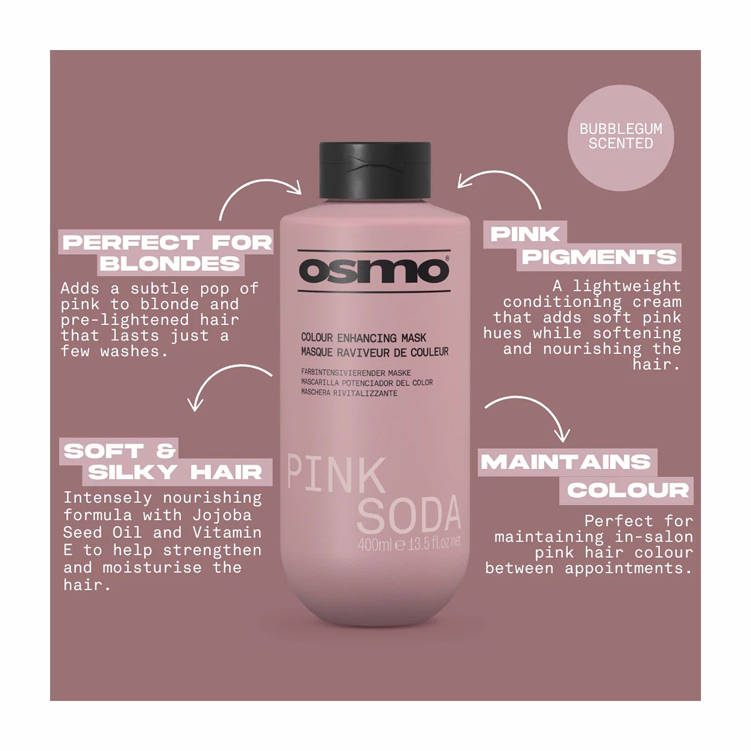 OSMO Pink Soda Colour Enhancing Mask (1 Litre)