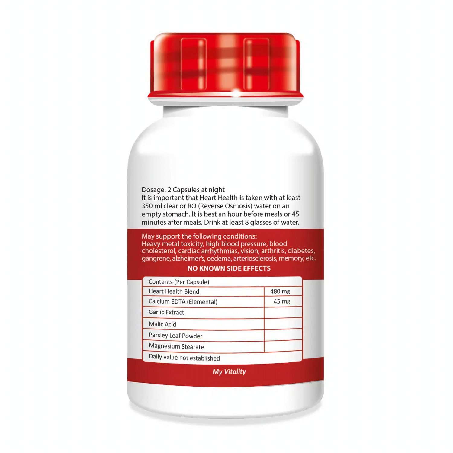 Oxygen Products Heart Health Cardiovascular Wellness Support 60 Capsules
