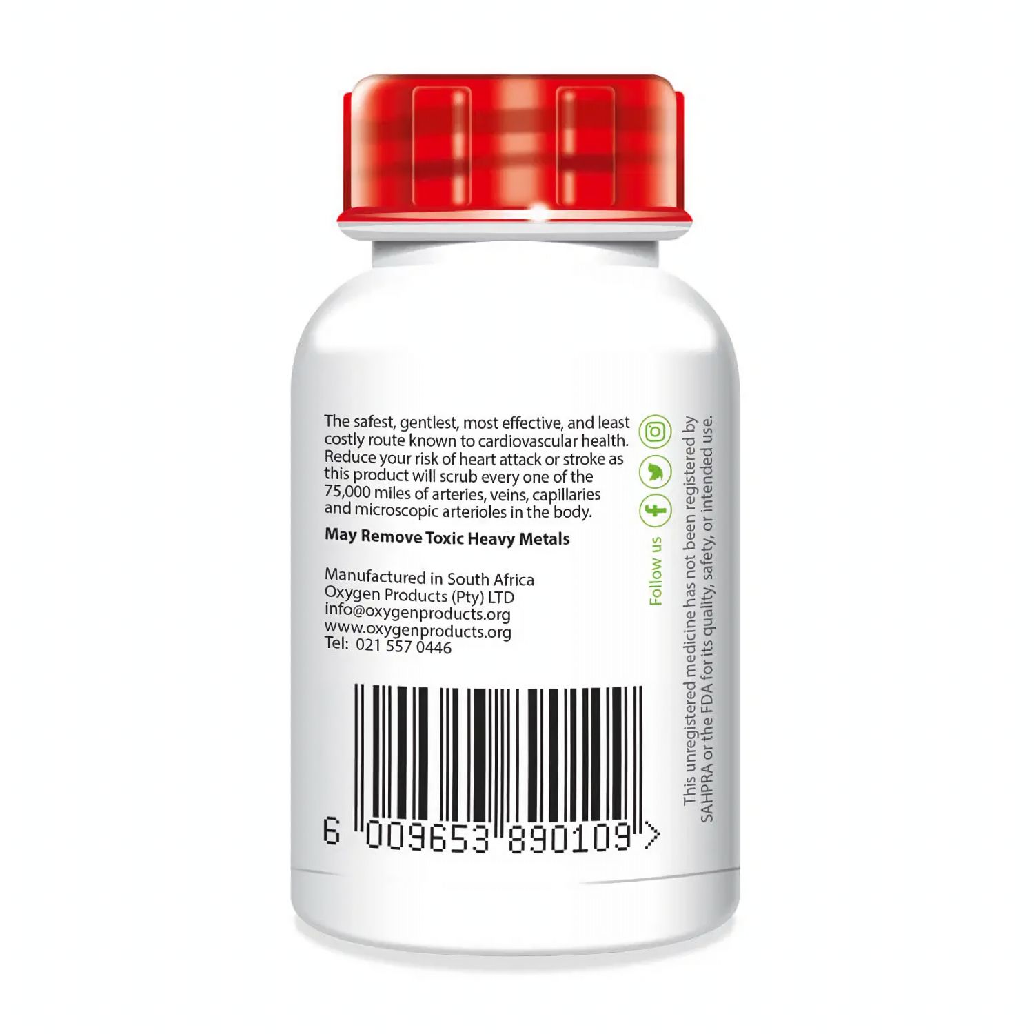 Oxygen Products Heart Health Cardiovascular Wellness Support 60 Capsules