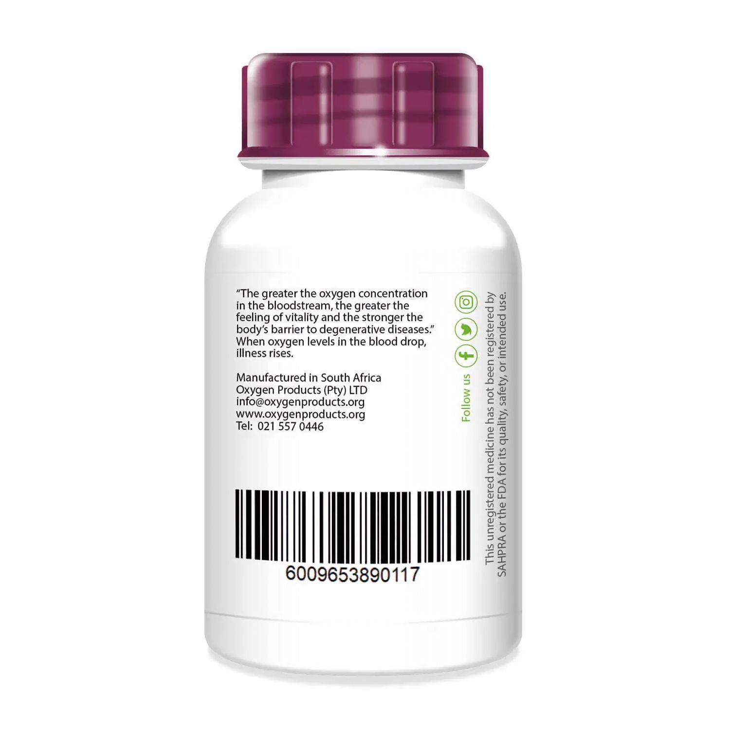 Oxygen Products Mega Oxygen Wellness Support 250 Capsules