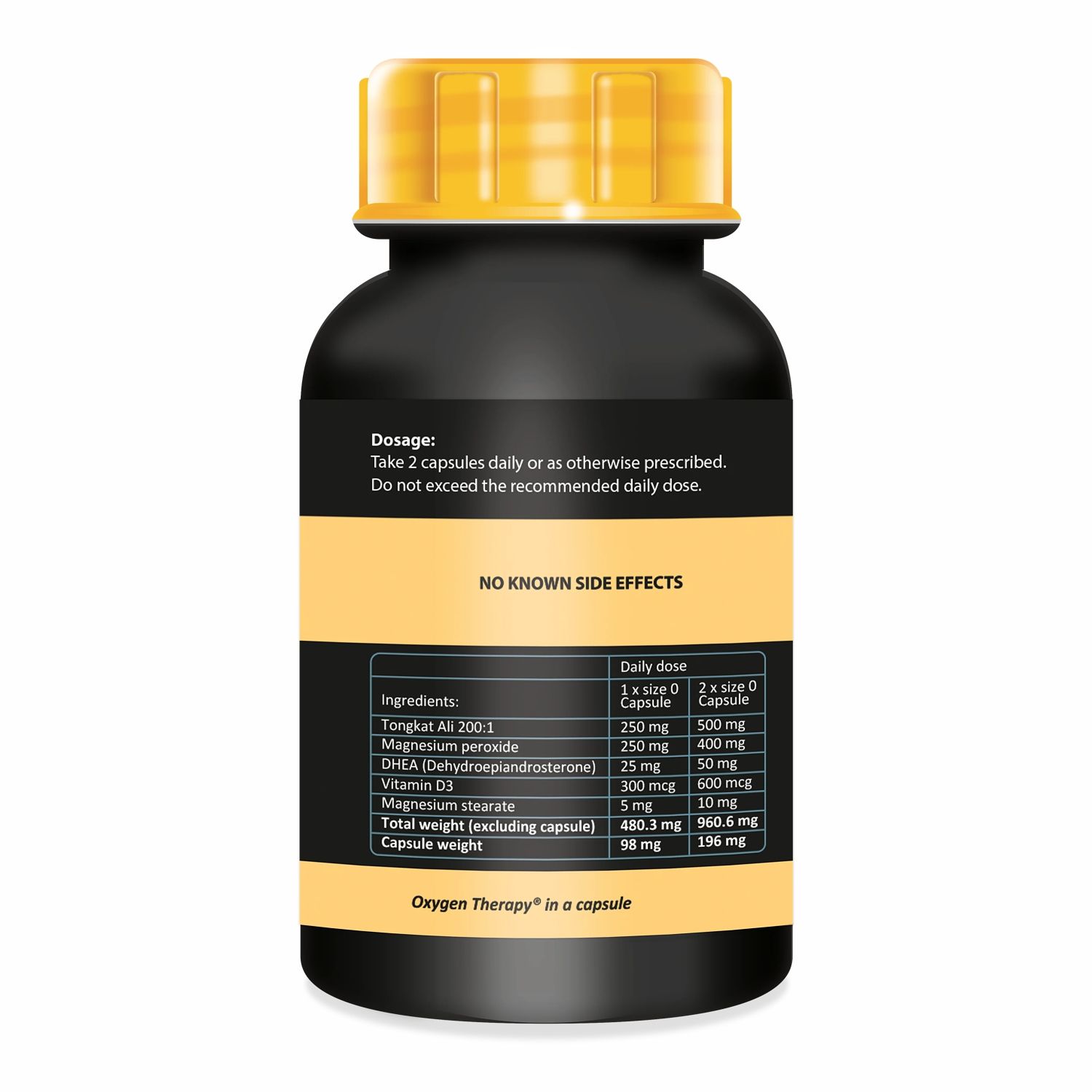 Oxygen Products TestO2 Tongkat Ali +Oxygen Hormone Support 60 Capsules