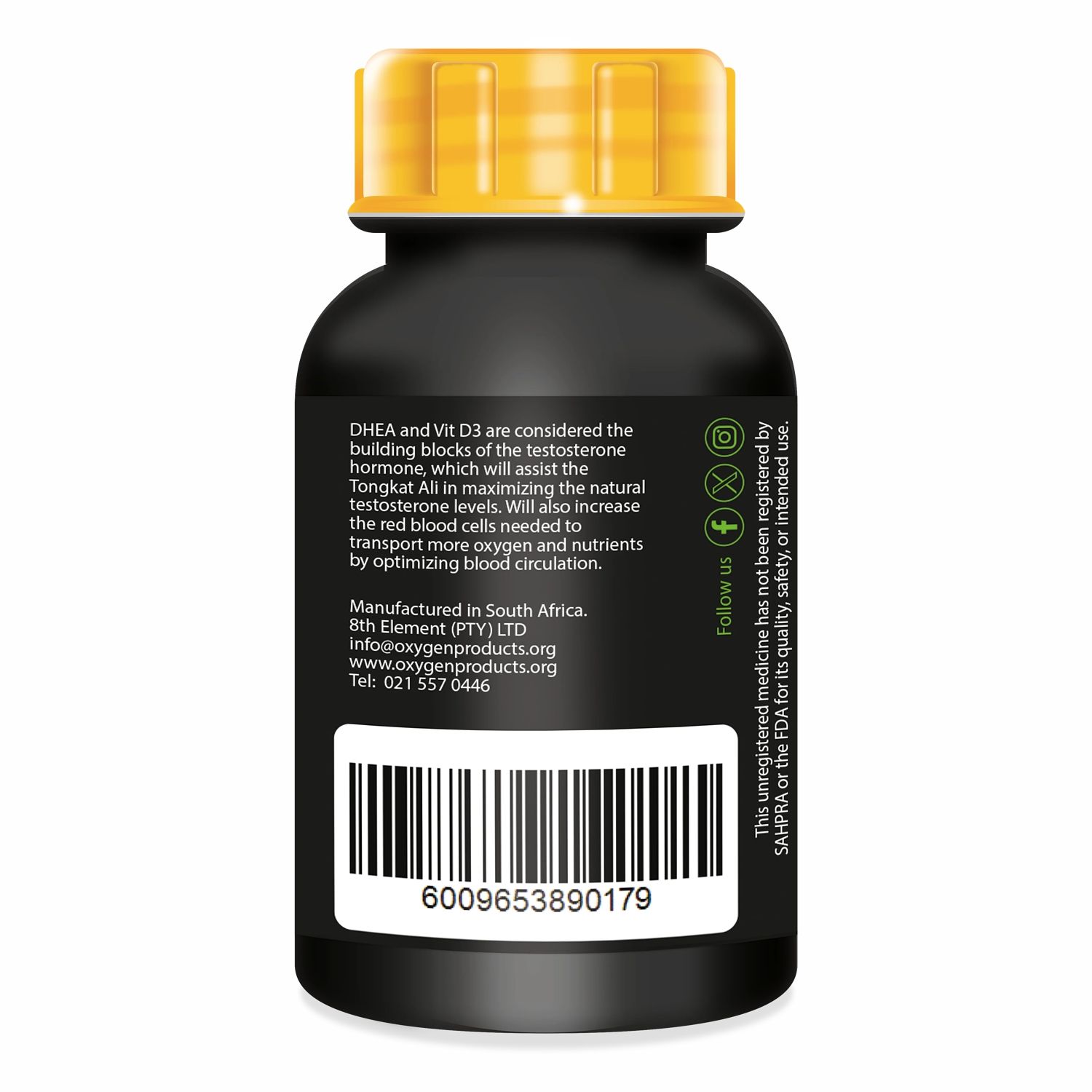 Oxygen Products TestO2 Tongkat Ali +Oxygen Hormone Support 60 Capsules