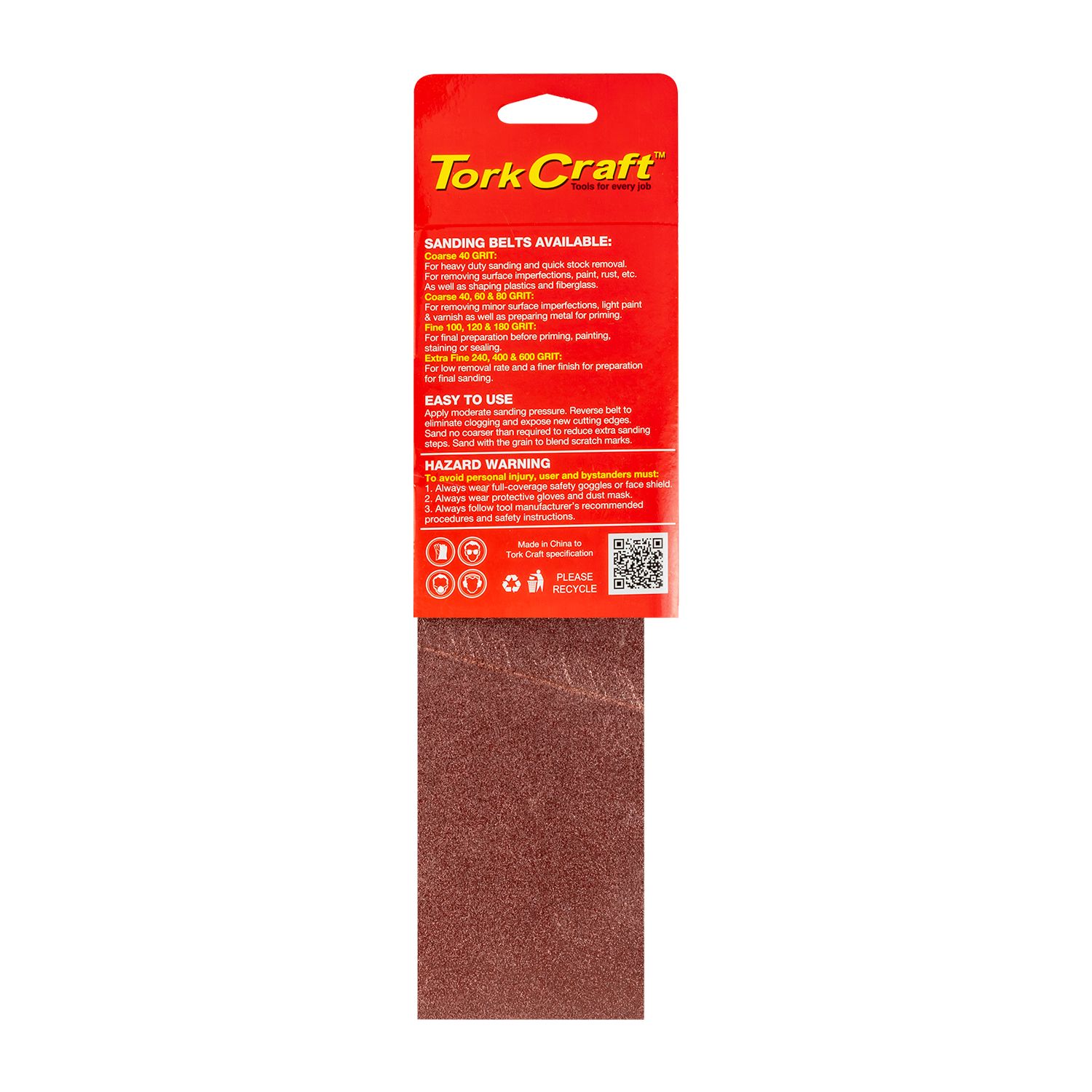 Sanding Belt 75 X 510mm 120grit 2/pack