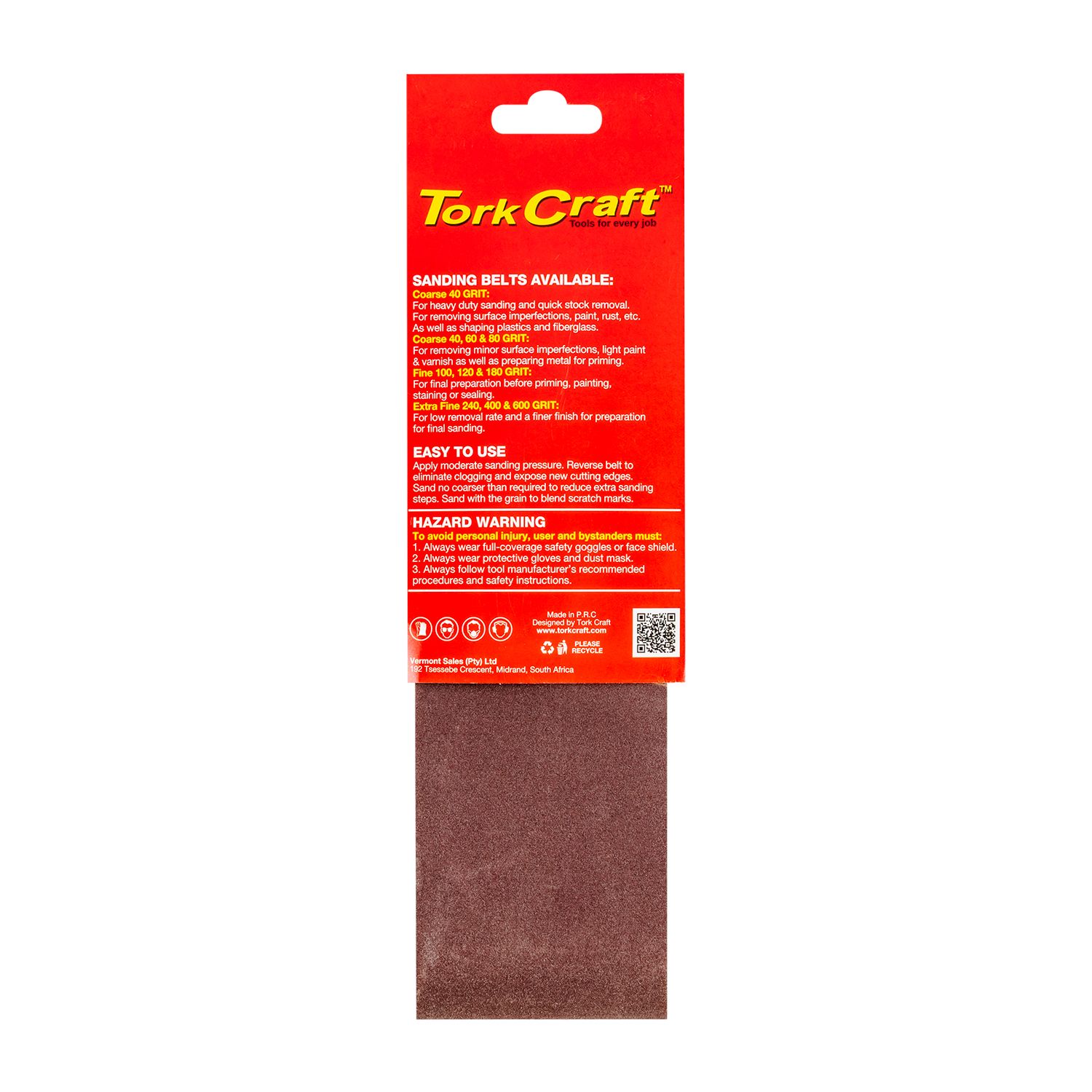 Sanding Belt 75 X 533mm 400grit 2/pack