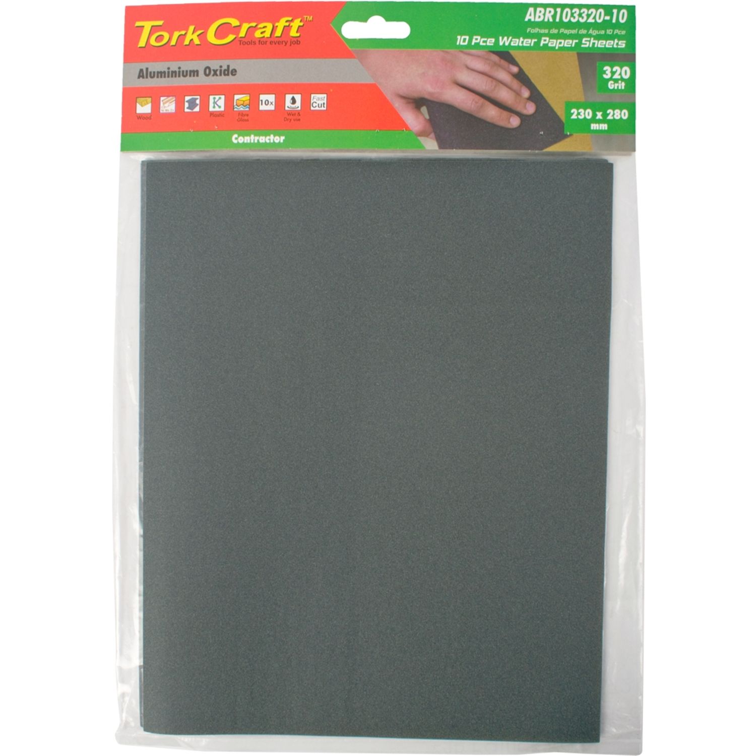 Water Paper 230 X 280mm 320 Grit Wet & Dry 10 Per Pack Std