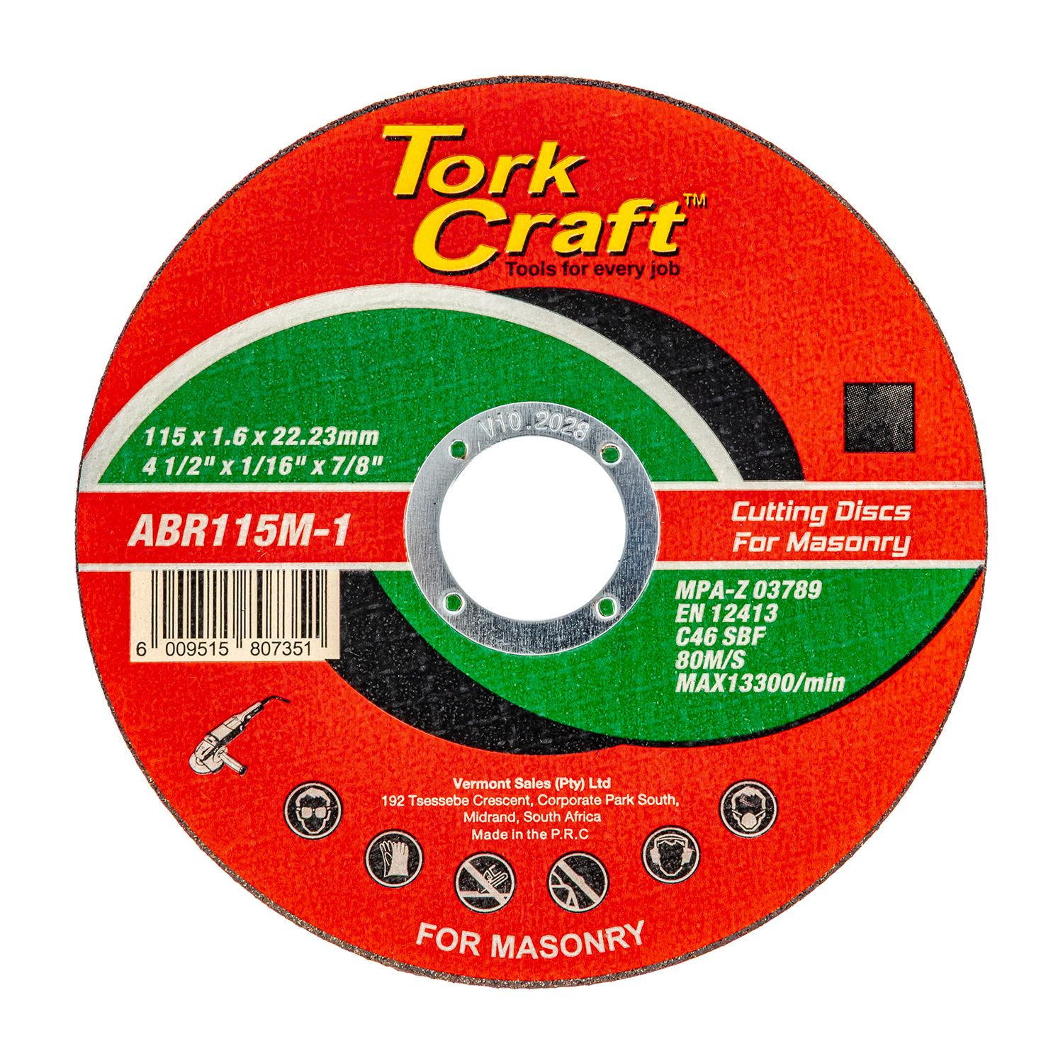 Cutting Disc Masonry 115 X 1.6 X 22.2mm