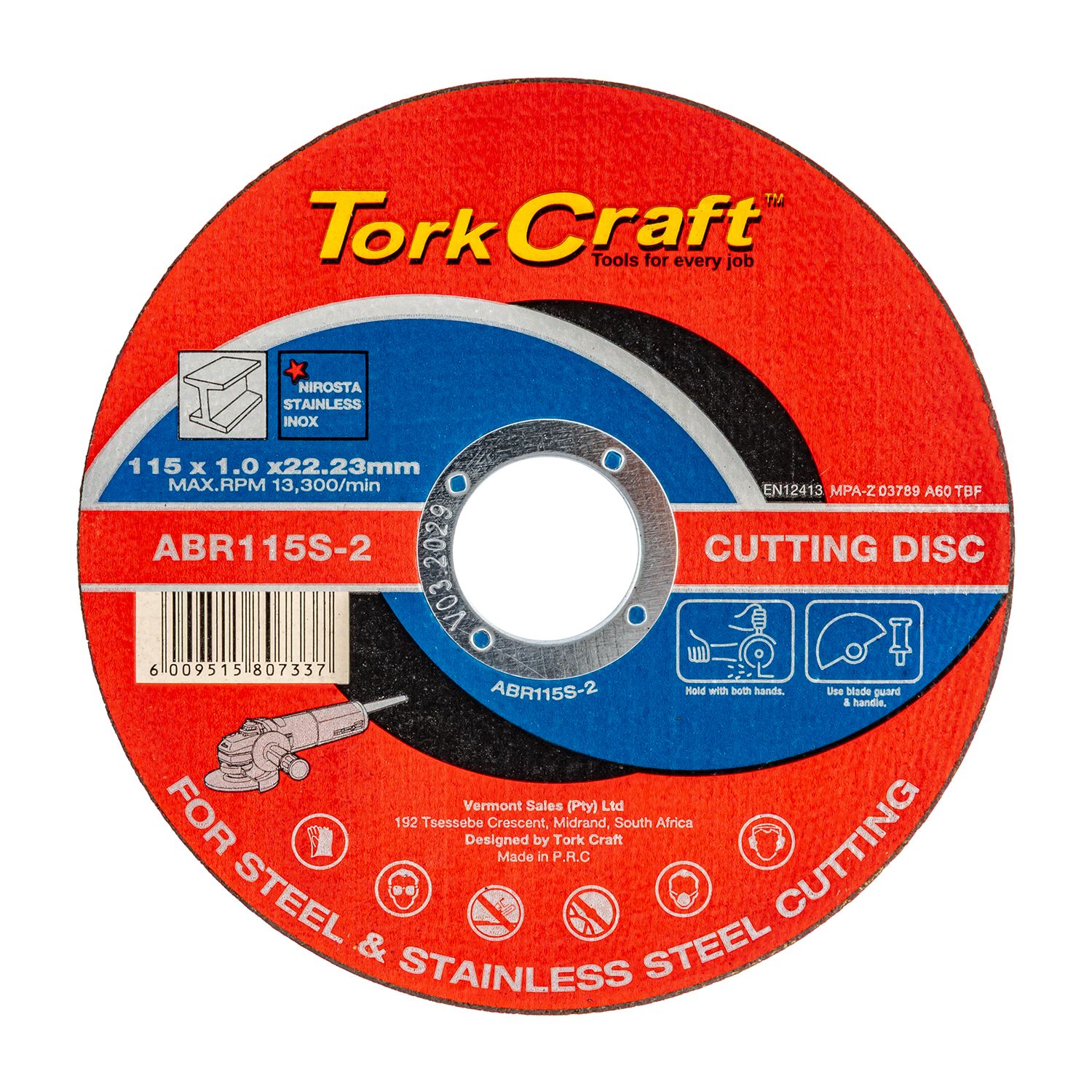 Cutting Disc Steel & Ss 115 X 1.0 X 22.2 Mm