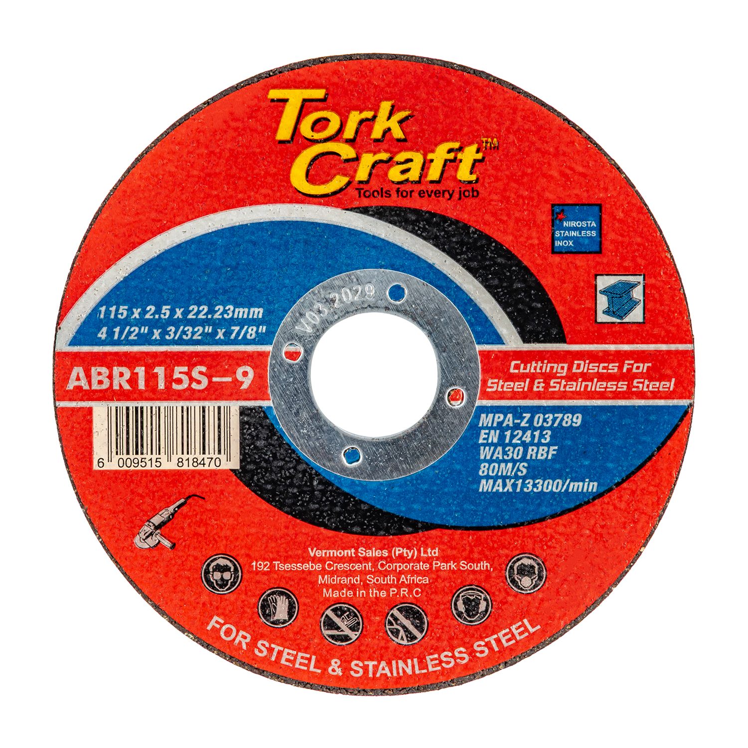 Cutting Disc Metal & Ss 115 X 2.5 X 22.22mm