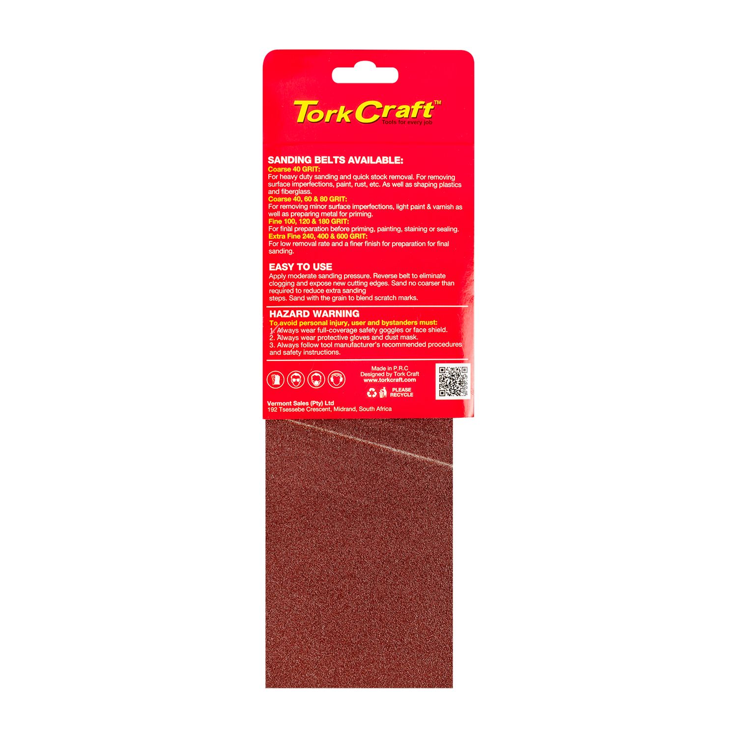 Sanding Belt 100 X 560mm 120grit 2/pack