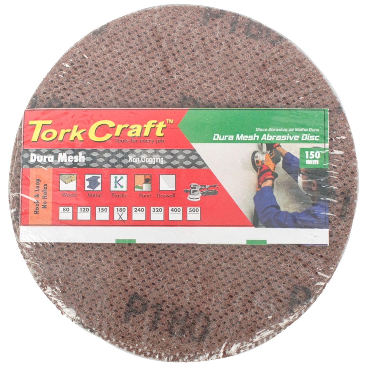 Dura Mesh Abr.disc 150mm Hook And Loop 180grit 3pc For Sander Polisher