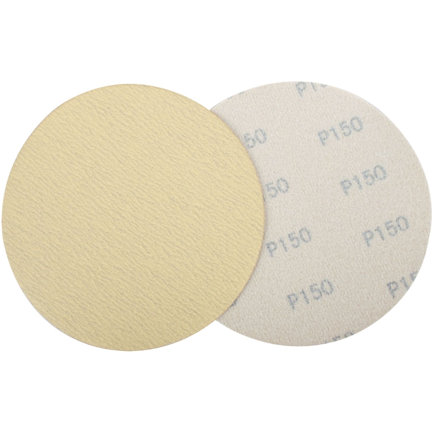 Gold Disc (50 Pieces) 150 Grit 150mm Without Hole Hook And Loop