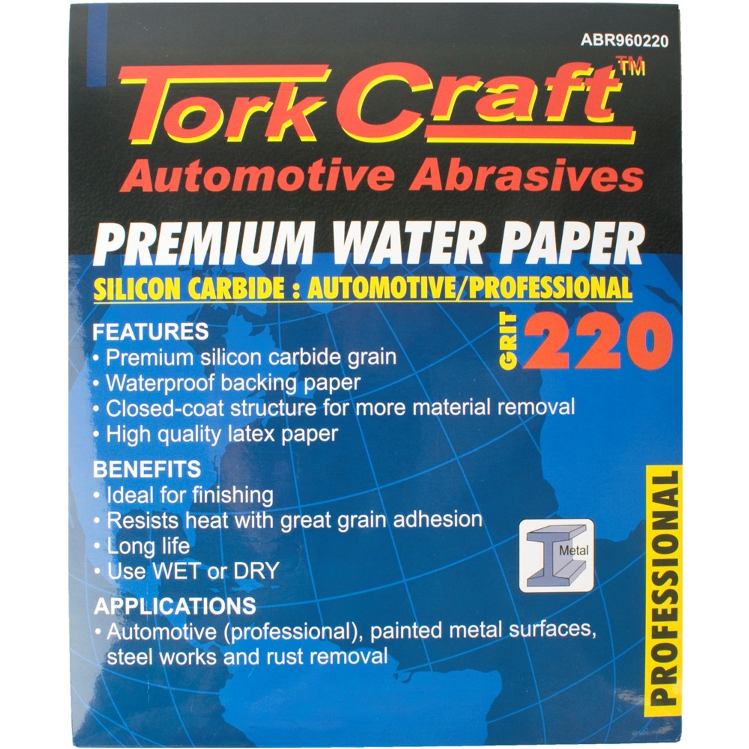Premium Waterproof Paper 220 Grit 230 X 280 (50 Piece) Automotive