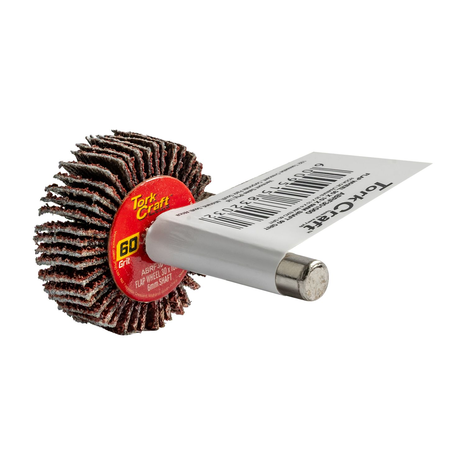 Flap Wheel 30 X 10 X 6mm Shaft 60 Grit Per Each