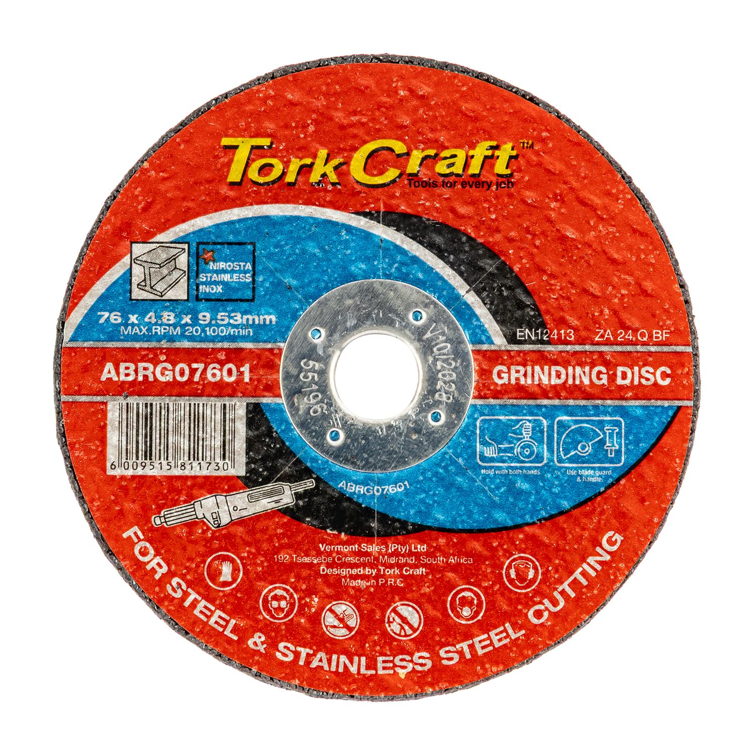 Abrasive Grinding Wheel For Steel 76 X 4.8 X 9.53
