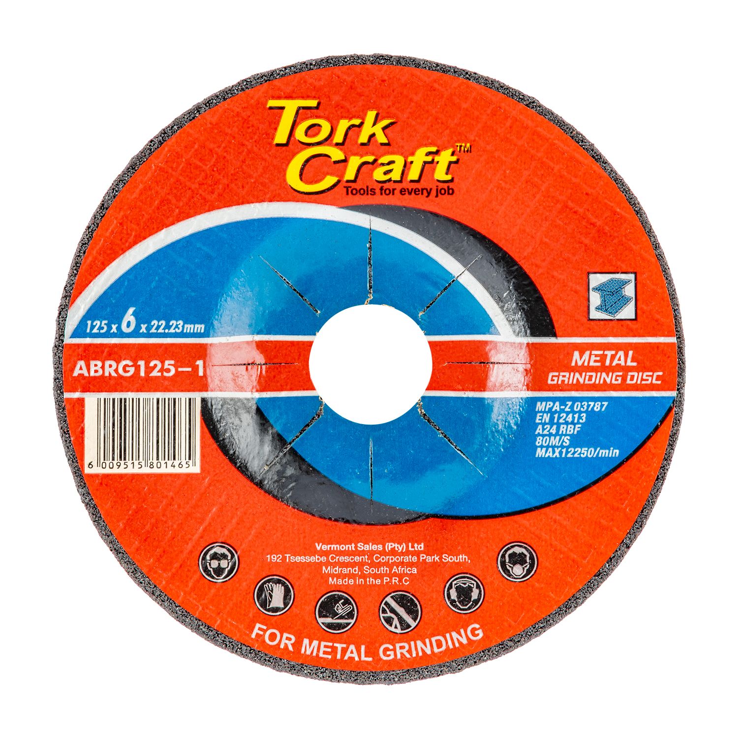 Grinding Disc For Steel 125 X 6.0 X 22.22mm