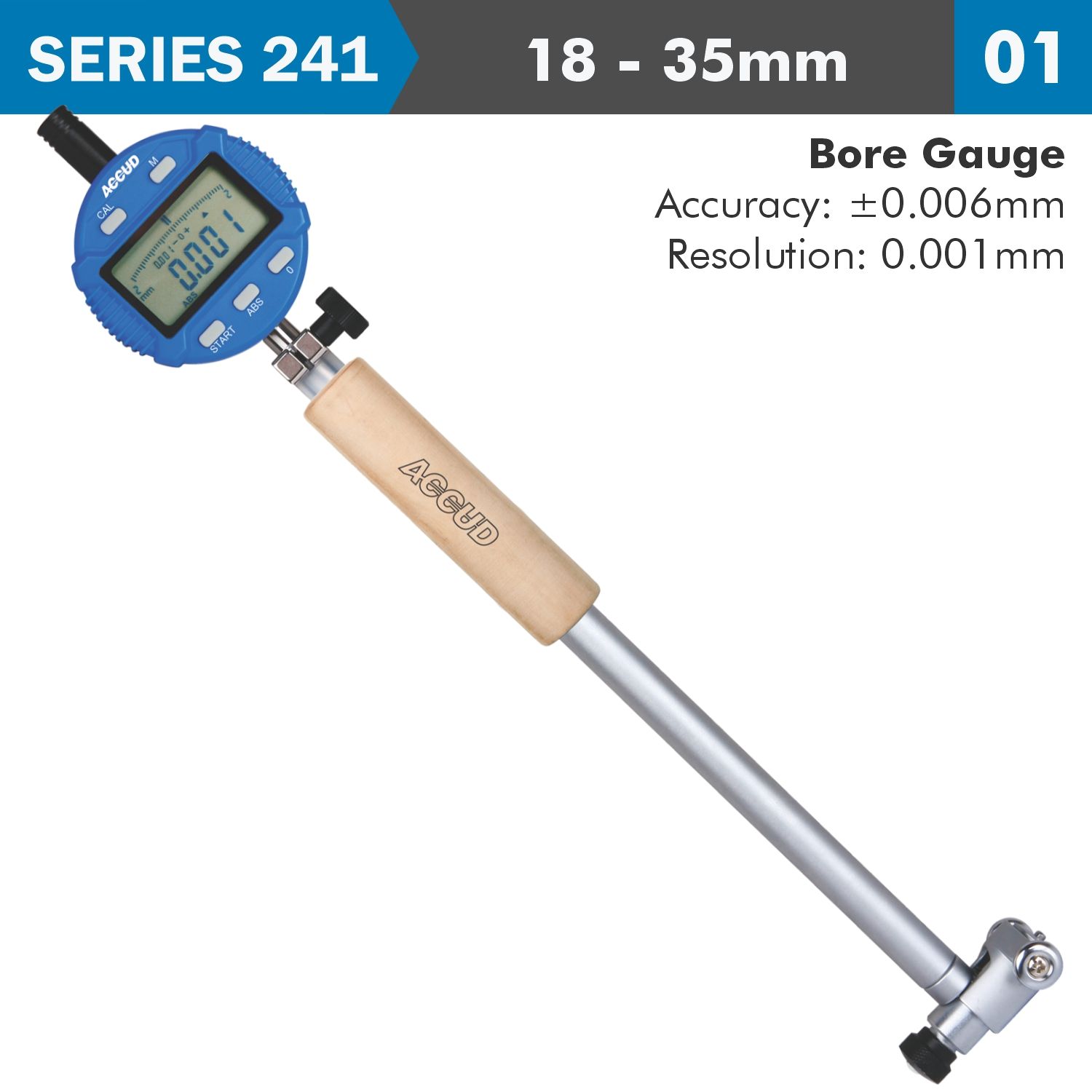Dig. Precision Bore Gauge 18-35mm 0.015mm Acc. 0.001mm Grad.