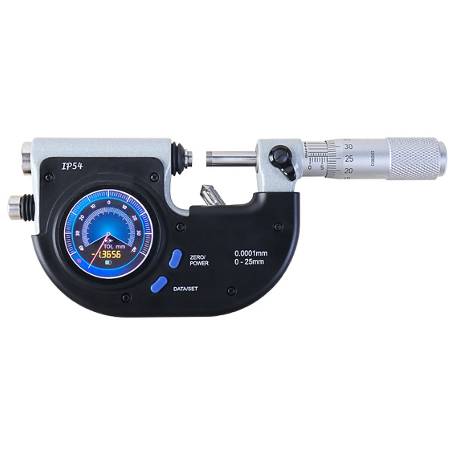 Digital Micrometer 0-25mm 0.002mm Grad 3&micro; Acc Wireless