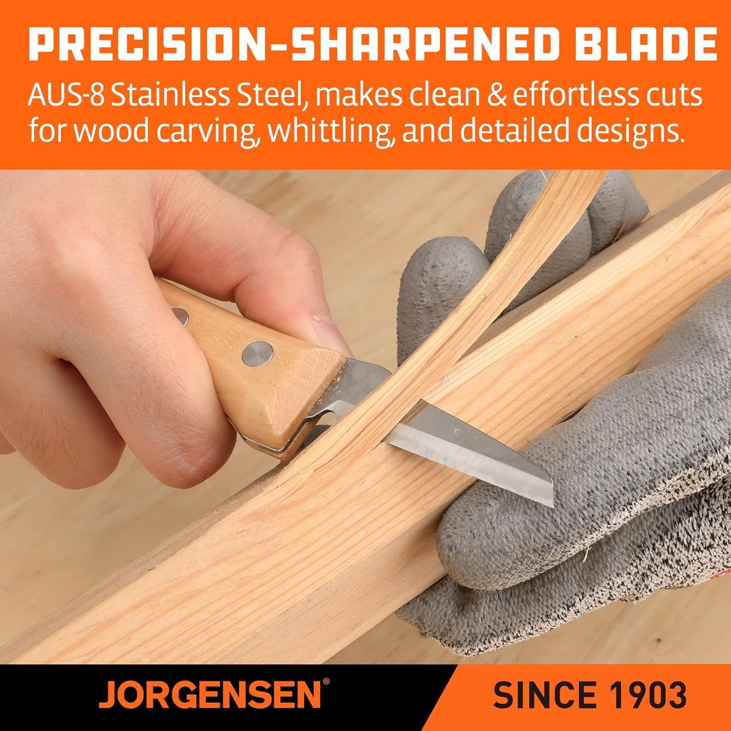 Jorgensen 3pc Whittling Knife Set Incl. 1-1/4' / 1-1/2'/1-3/4' Knives