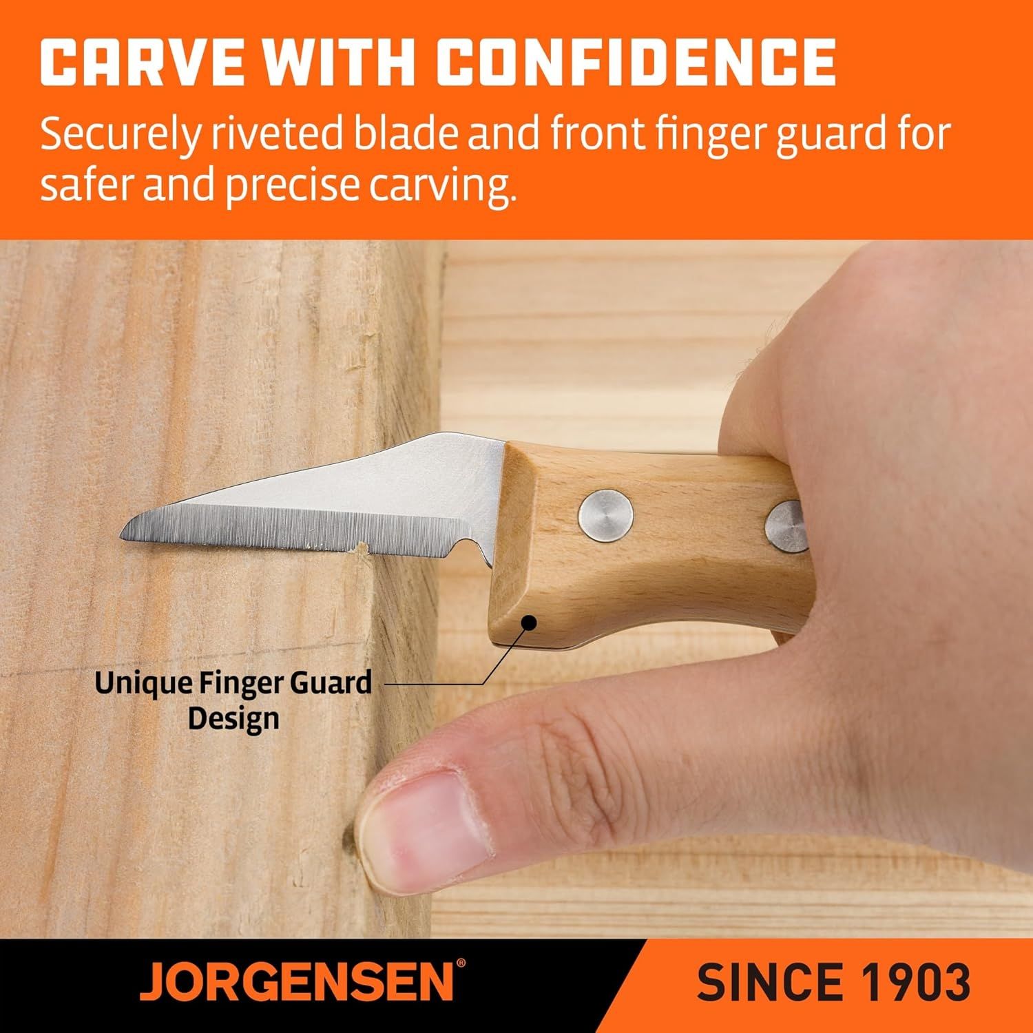 Jorgensen 3pc Whittling Knife Set Incl. 1-1/4' / 1-1/2'/1-3/4' Knives