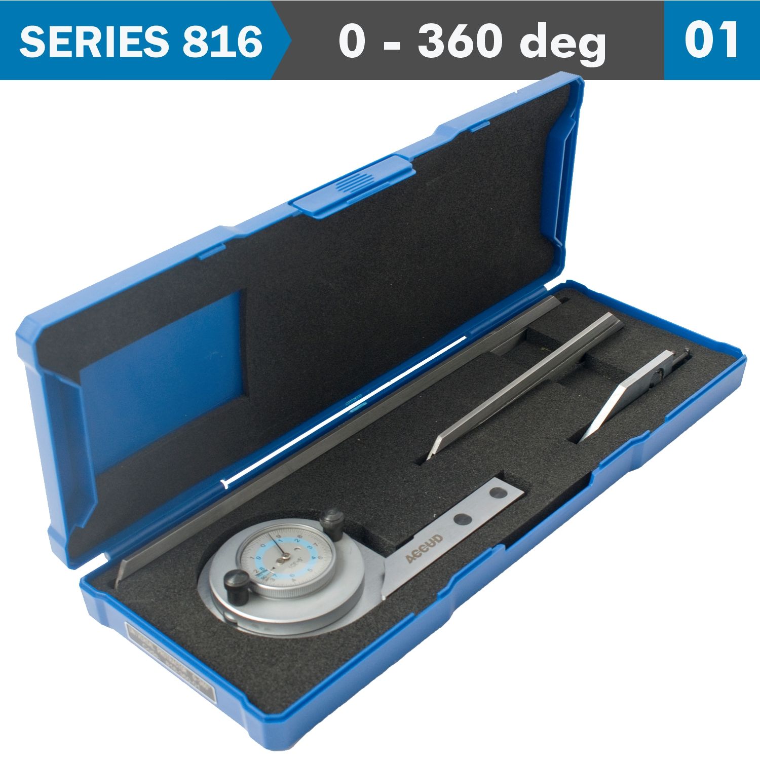Universal Protractor 360 Deg. C/steel 5' Acc. 5' Grad.