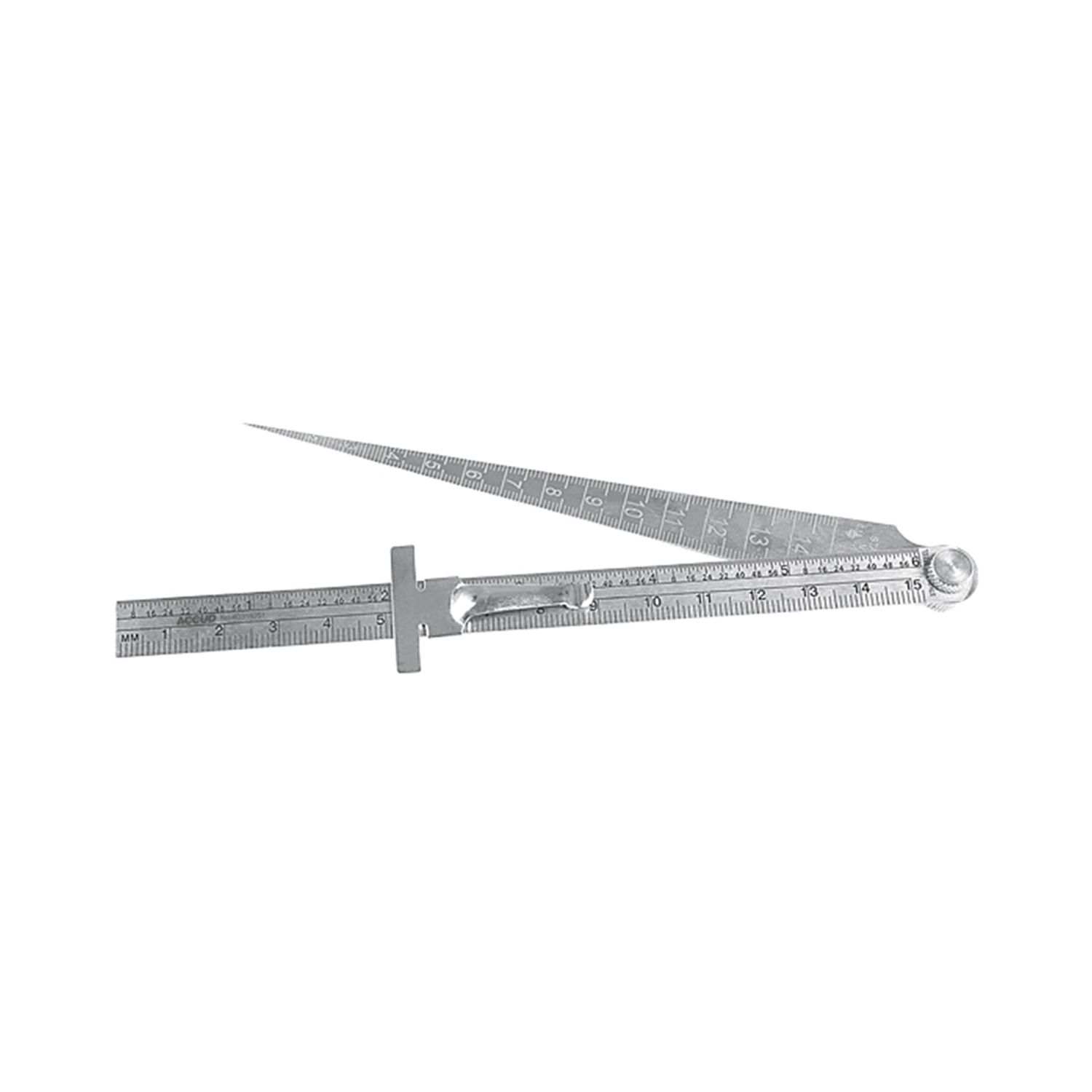 Taper Gauge 0.8-15mm 0.1mm Grad With Steel Ruler 150mm 1mm Grad
