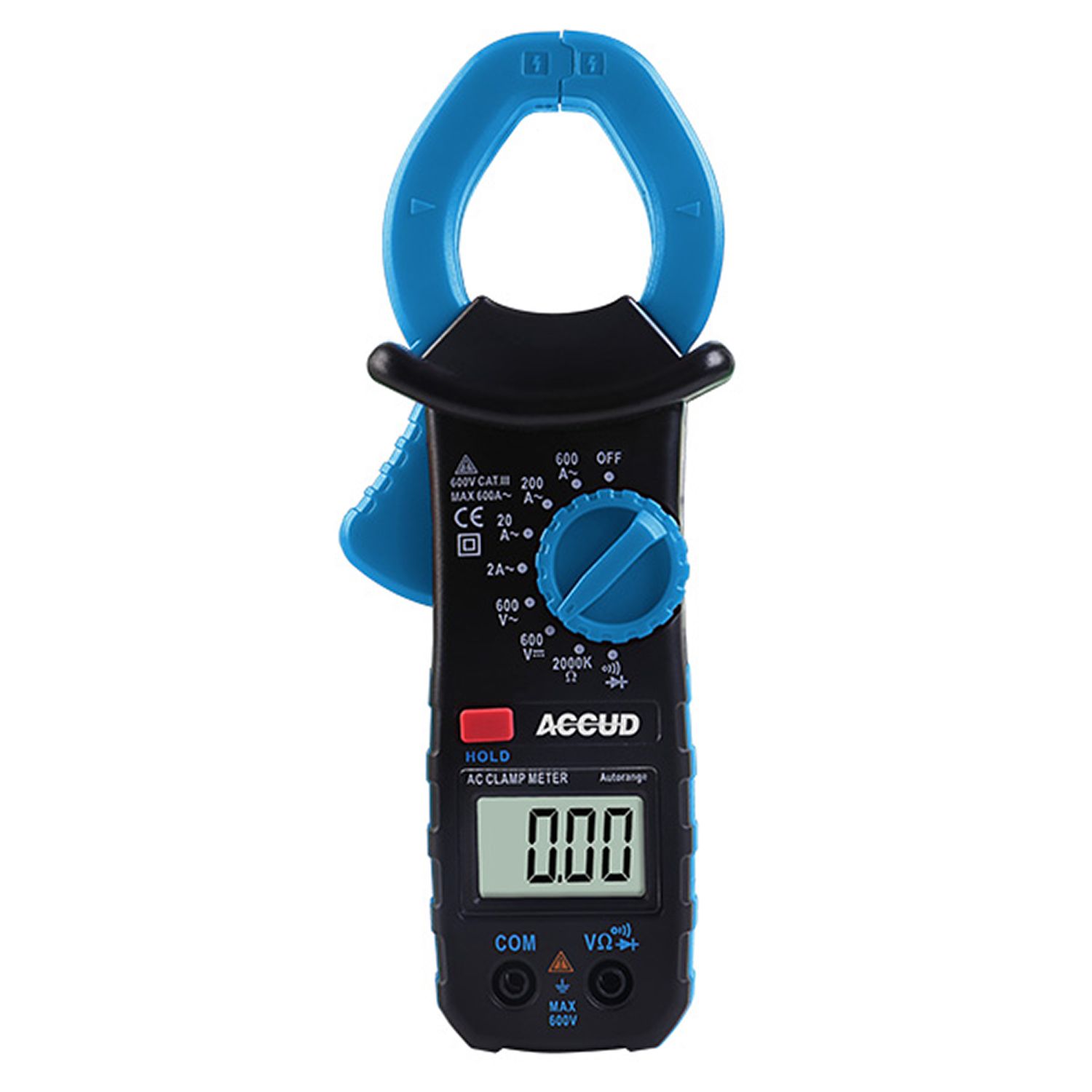Digital Ac/dc Clamp Meter 2x Aaa Bat. 600amp 600v