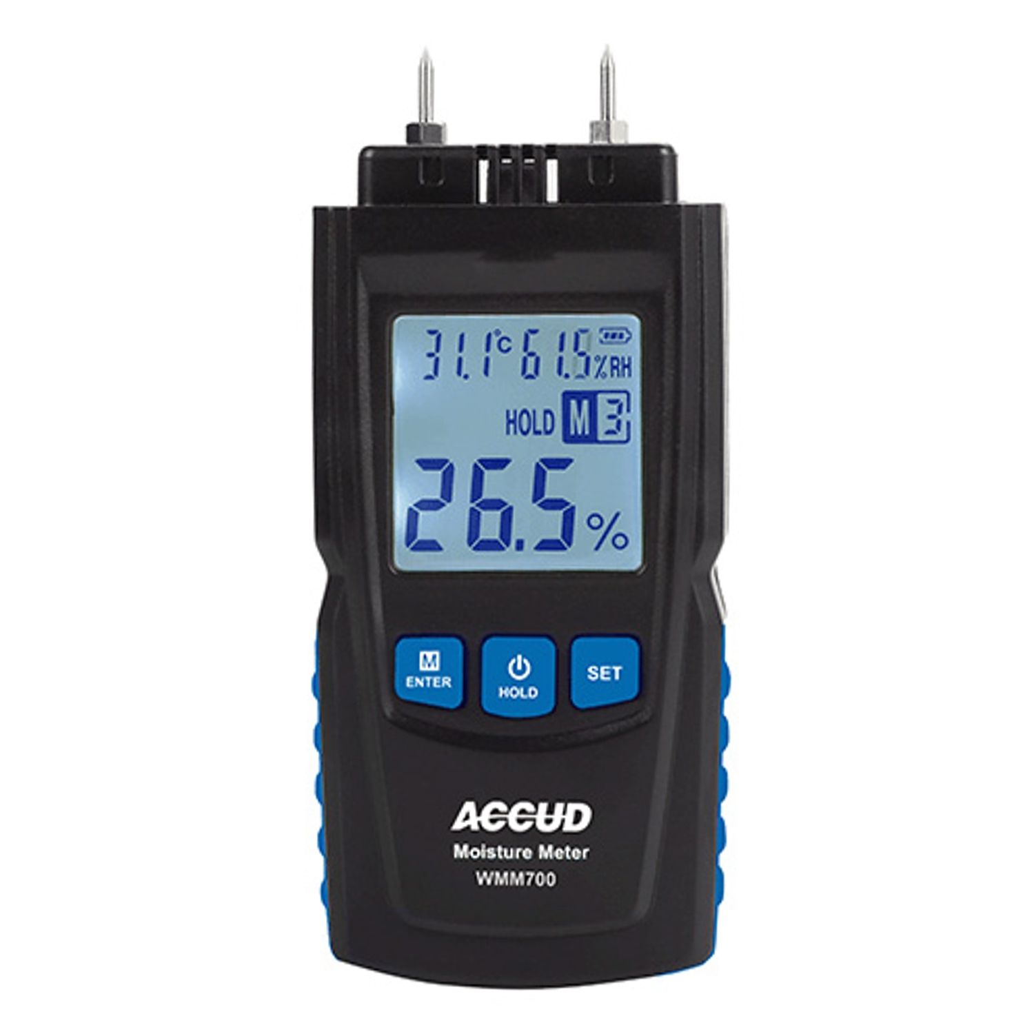 Wood Moisture Tester 0-40% Range 2% Accur 0.5% Res