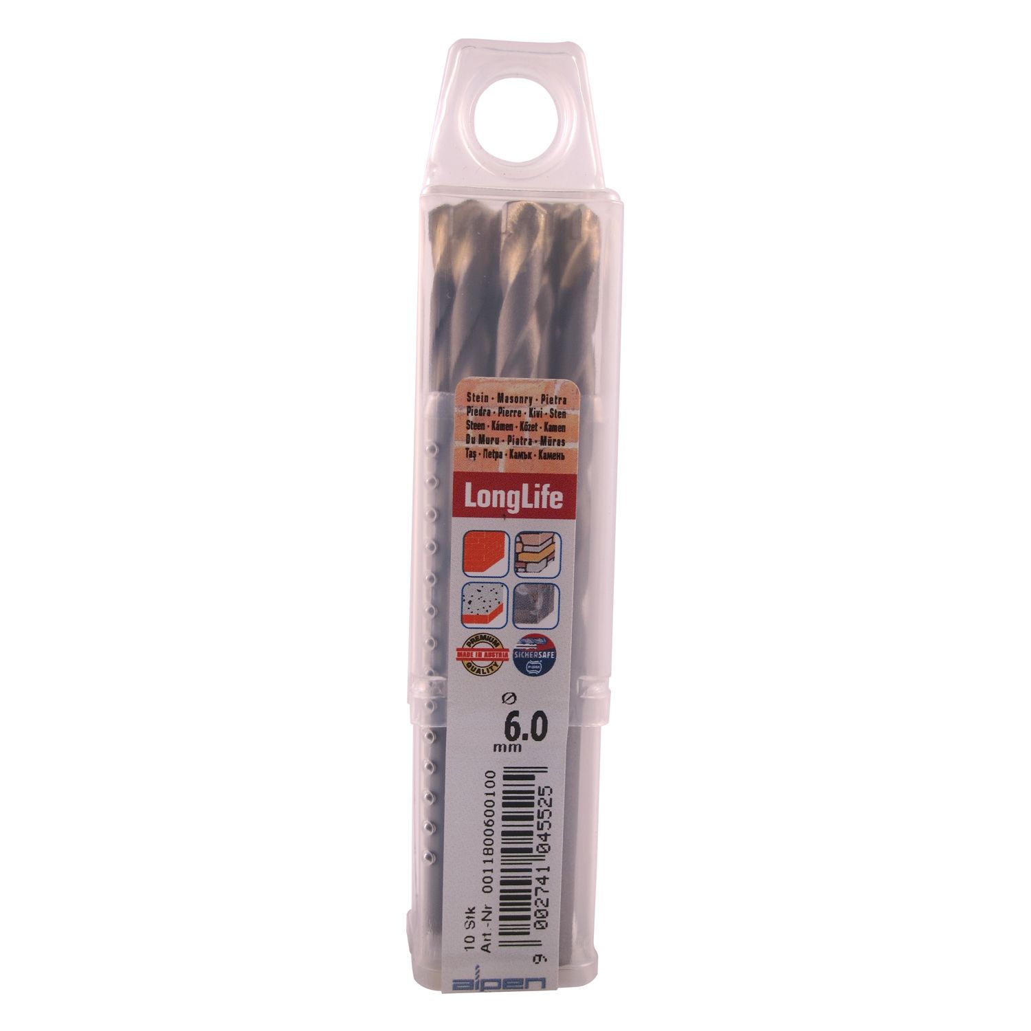 Masonry Drill Bit Long Life 6 X 100mm 10pack