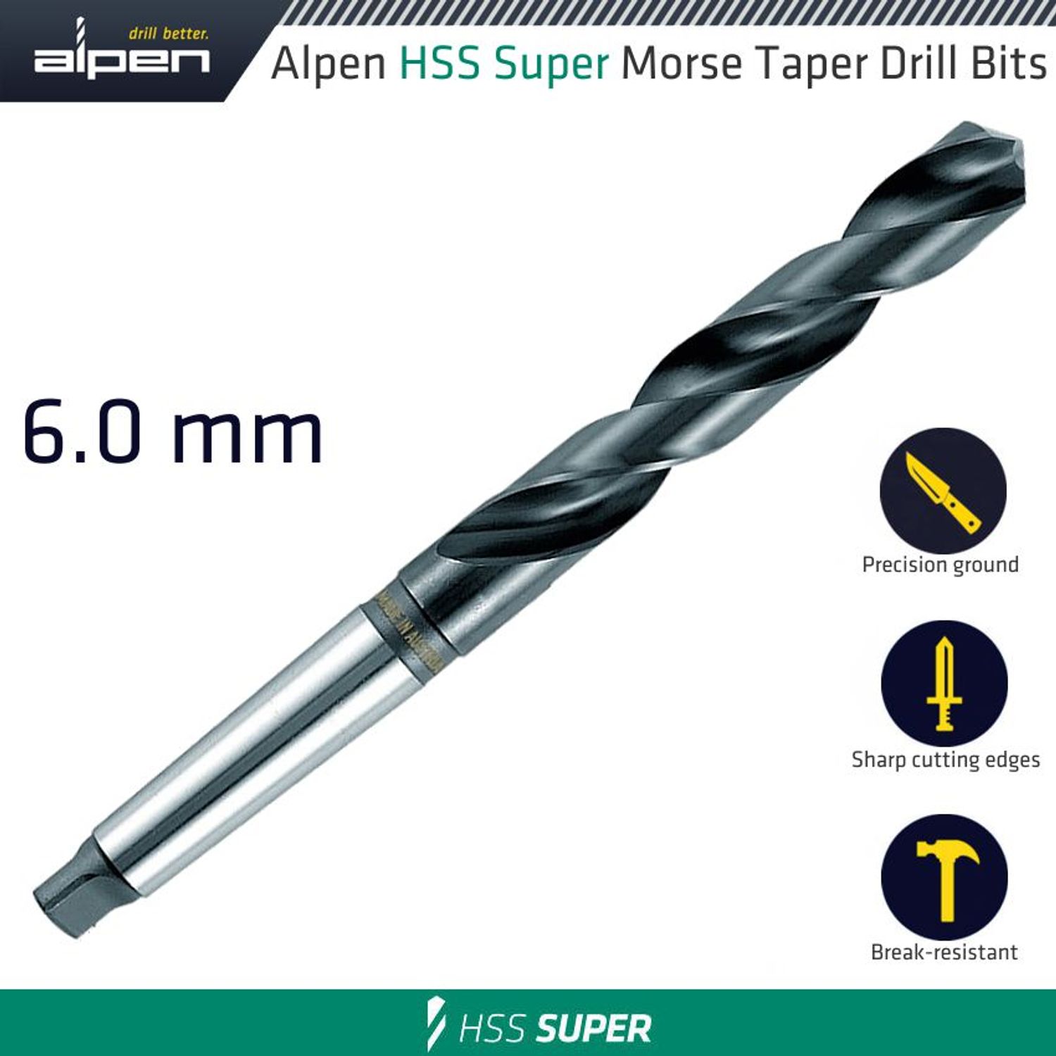 Hss Super 6mm Morse Taper Shank
