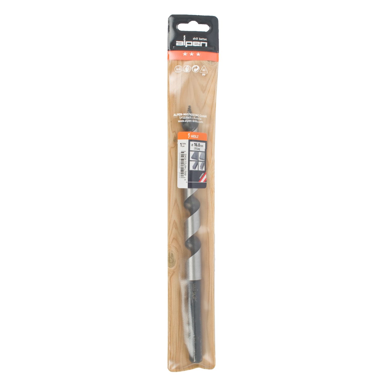 Wood Auger Drill Bit 16 X 235mm