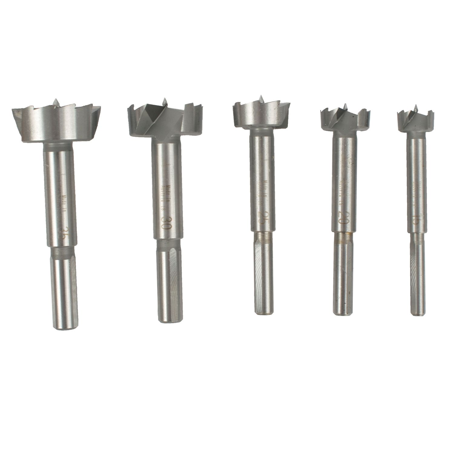 Set Forstner Drill Bit Sharp Shark 5-tlg.15- 20- 25- 30- 35