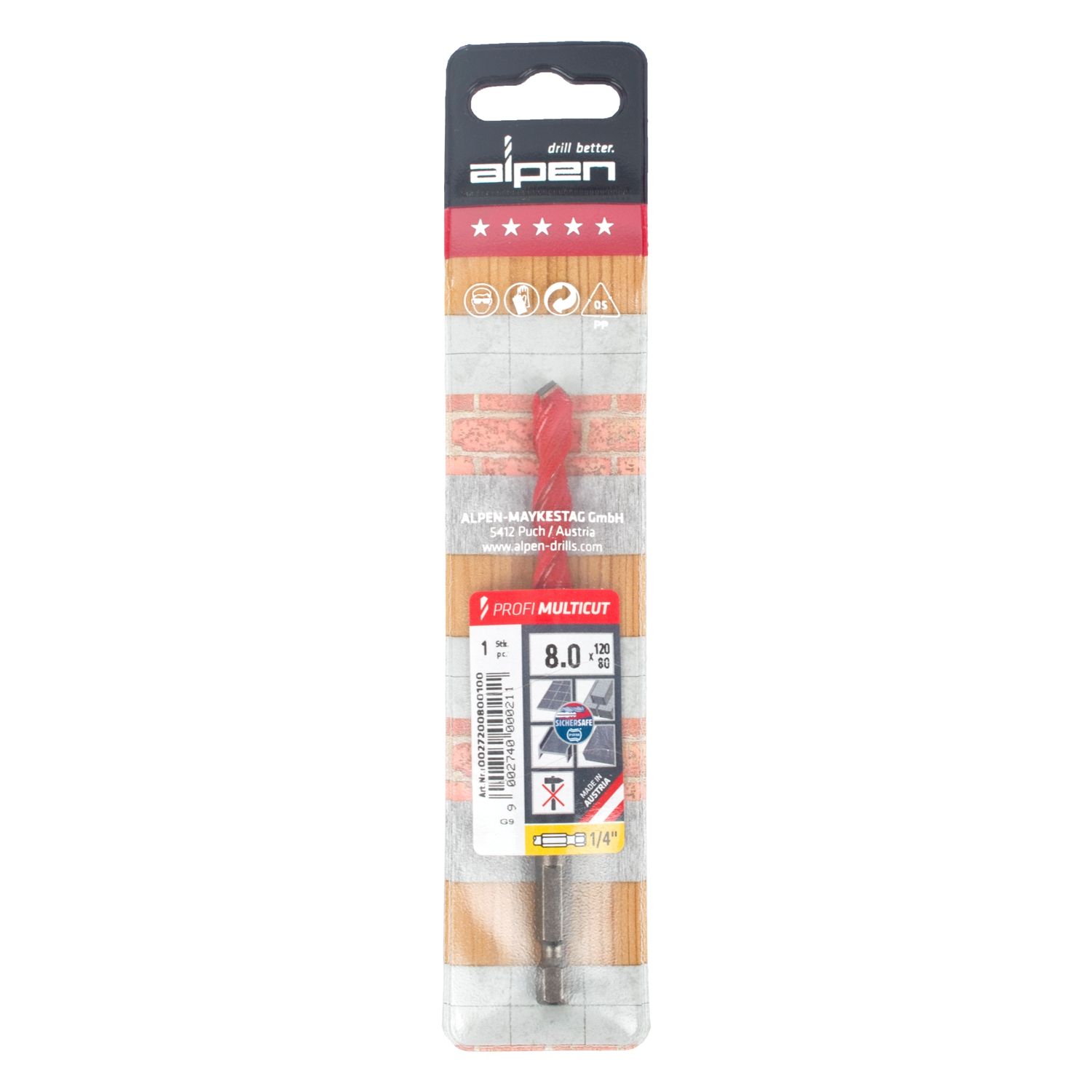Profi Multicut Drill Bit 8mm Hex Shank
