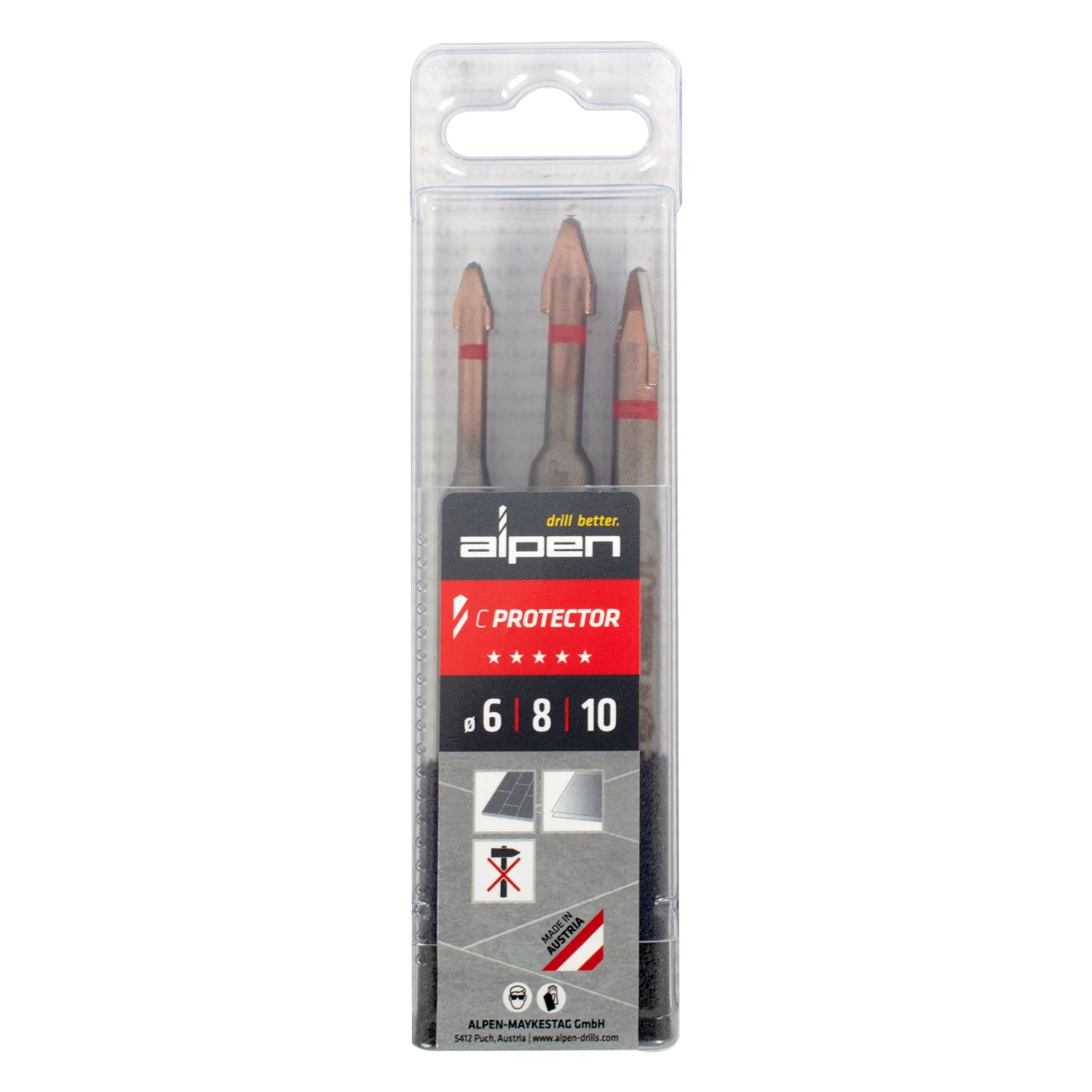 C Protector Drill Bit Set 6-8-10mm