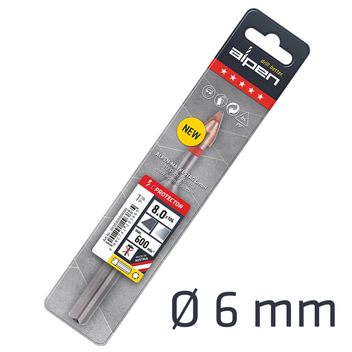 6.0mm Porcelain C Protector Drill Bit 6.0mm