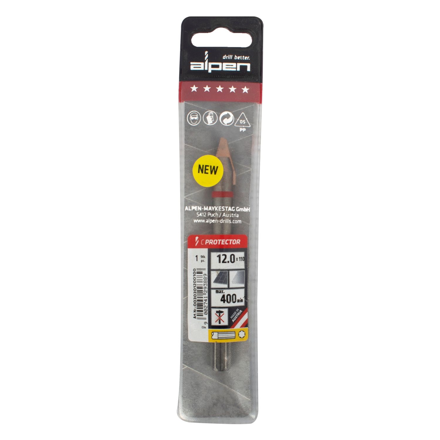 12.0mm Porcelain & Concrete C Protector Drill Bit Set Tile