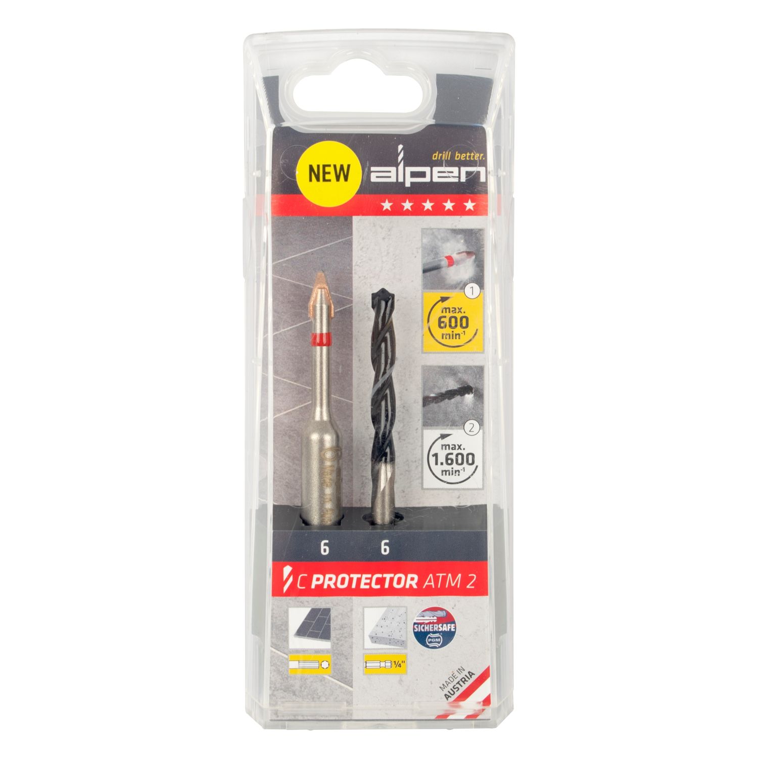 6.0mm Porcelain & Concrete C Protector Drill Bit Set Tile