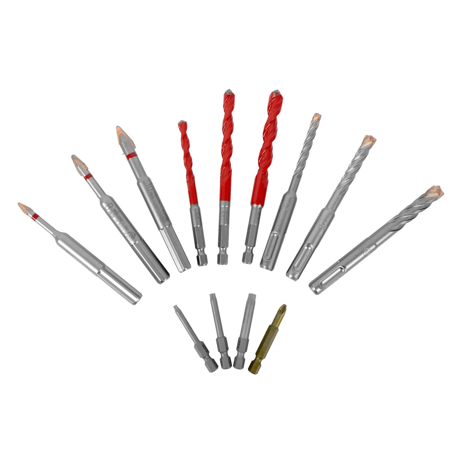 Drill-screwset Kit 13 13 Pcs C Prot,multi 6-kant,sds-plus Force X4 Bit