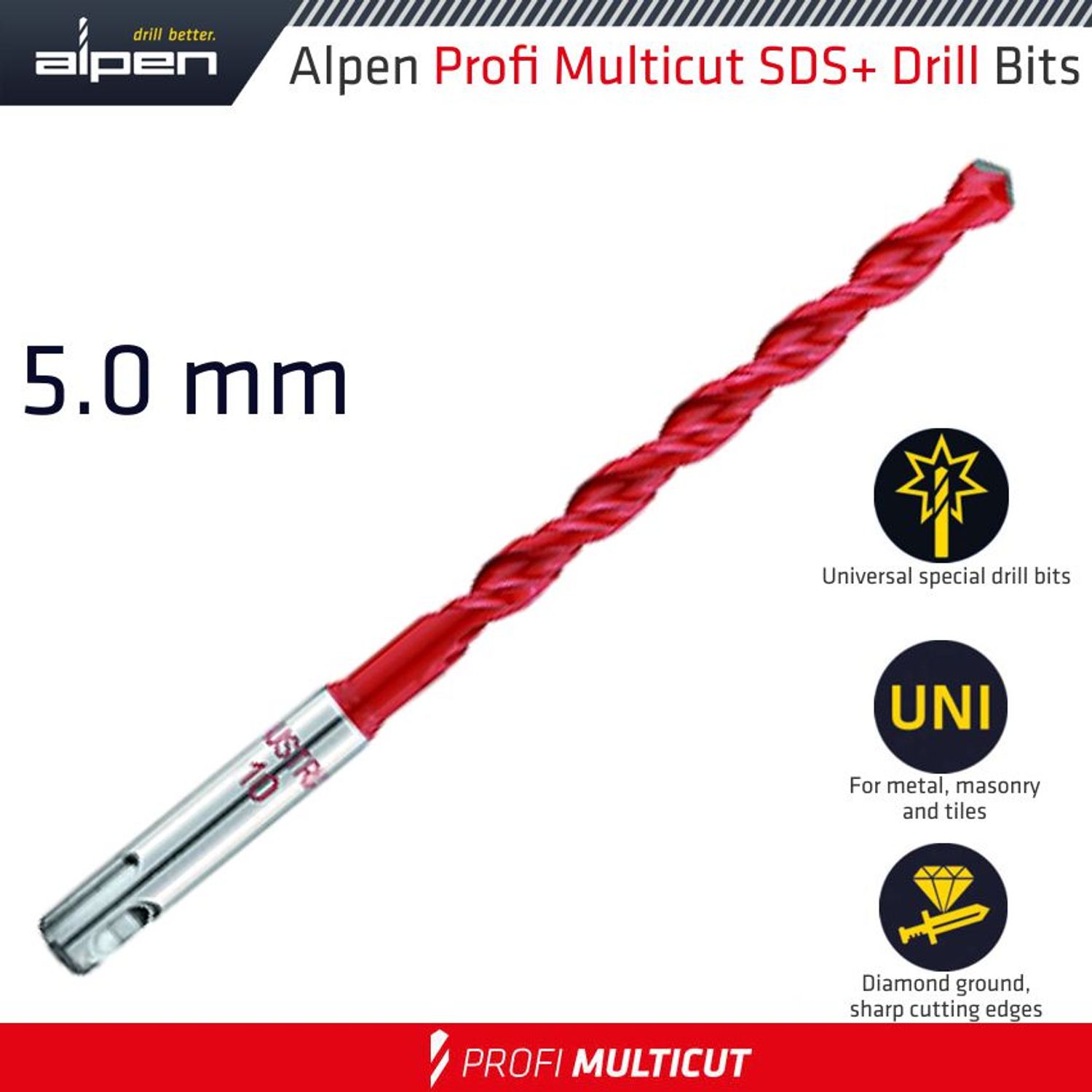 Profi Multicut Sds Drill Bit 5 X 110mm