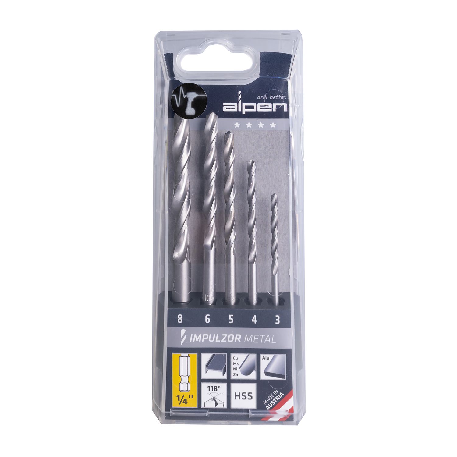 Set Impulzor Impact Metal Hex Atm5 5-tlg 3.0- 4.0- 5.0- 6.0-8.0 Mm