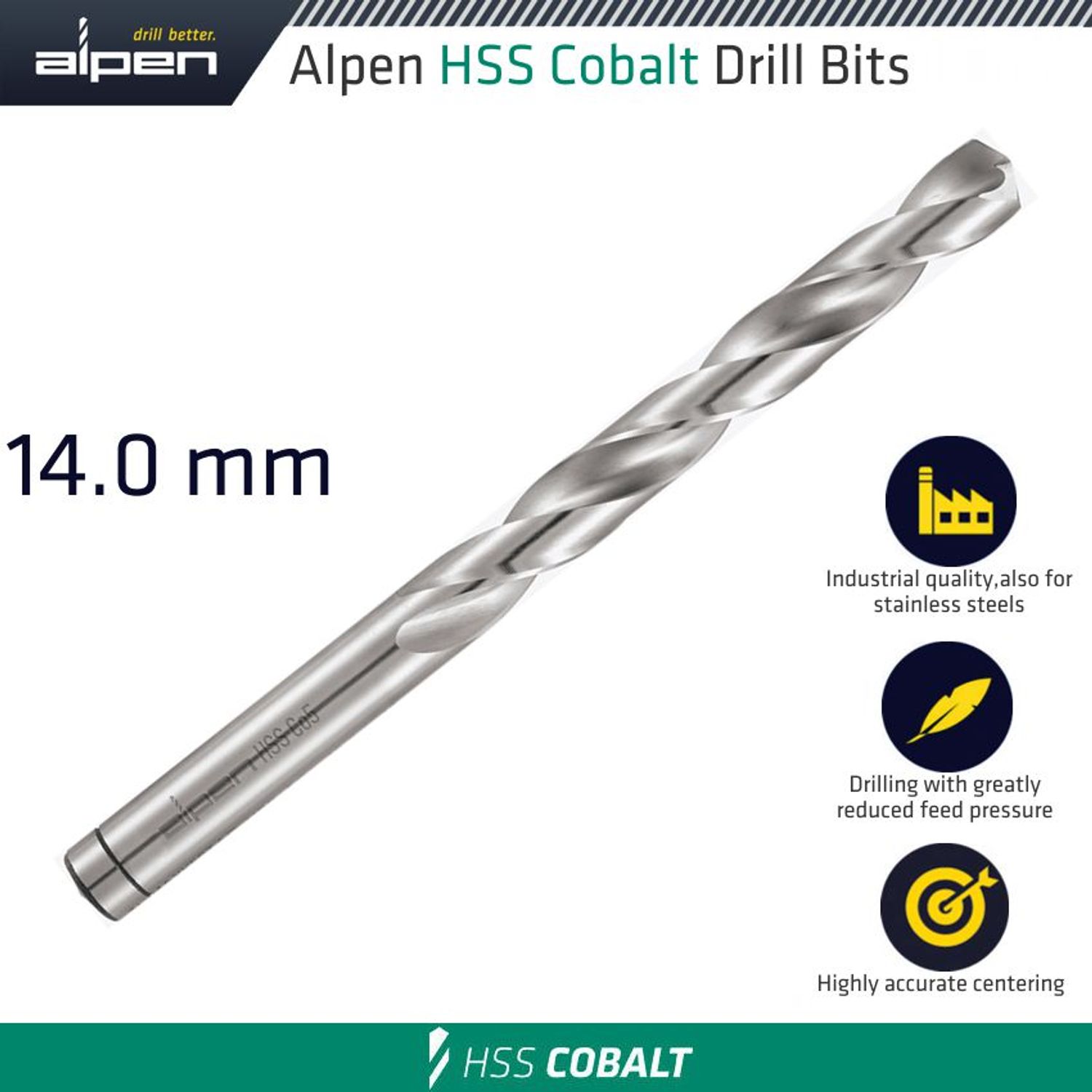 Hss Cobalt Din 338 14.00mm Bulk