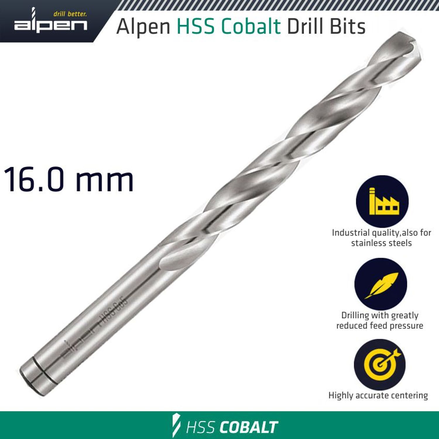 Hss Cobalt Din 338 16mm Bulk