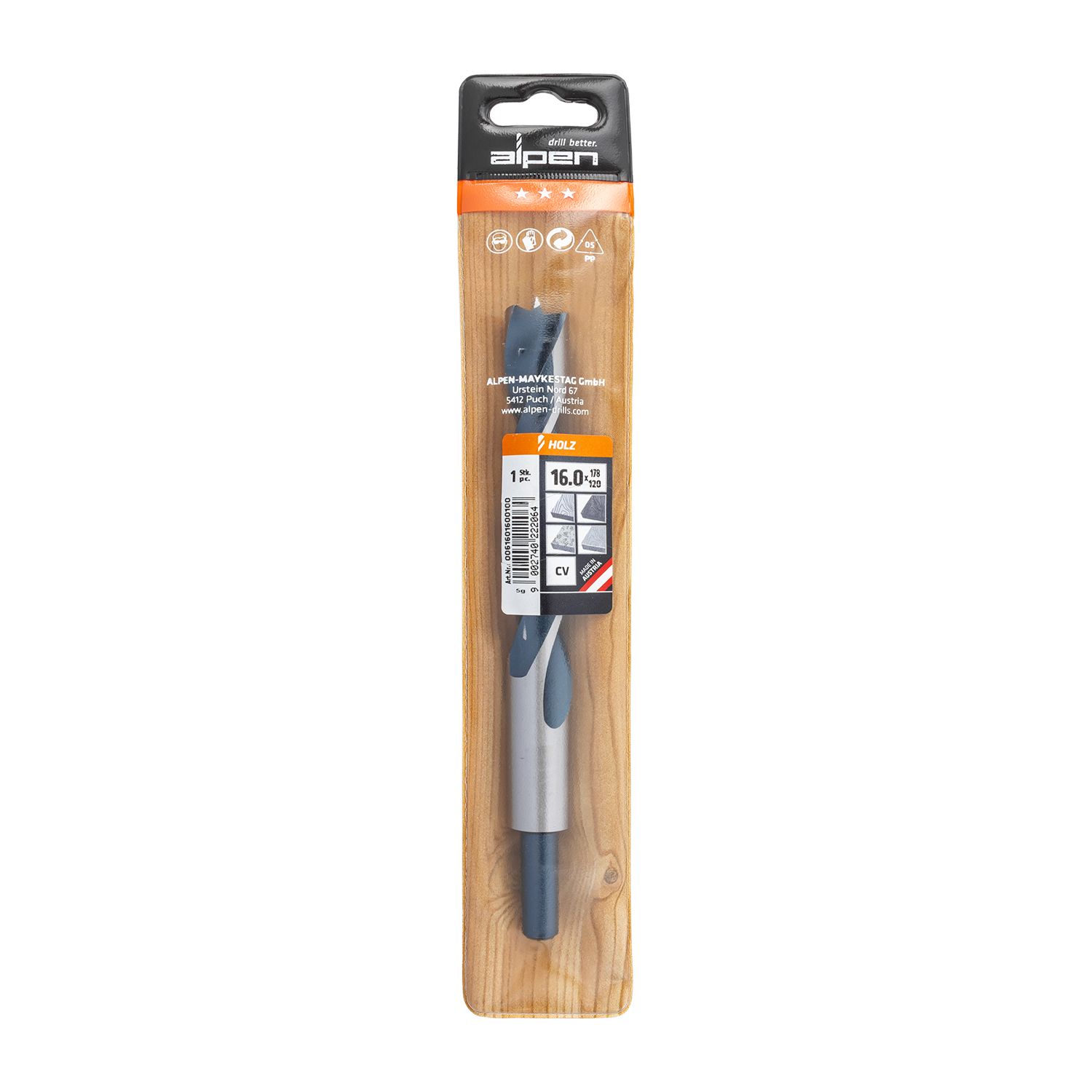Wood Drill Bit 16 X 178mm