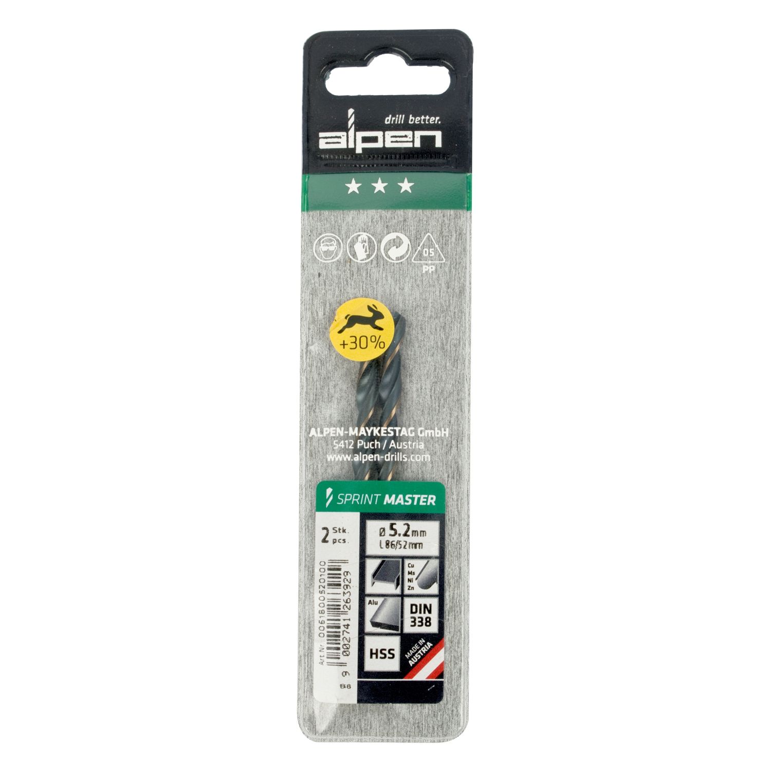 ALPEN Sprint Master Din 338 5.2mm 2/pack
