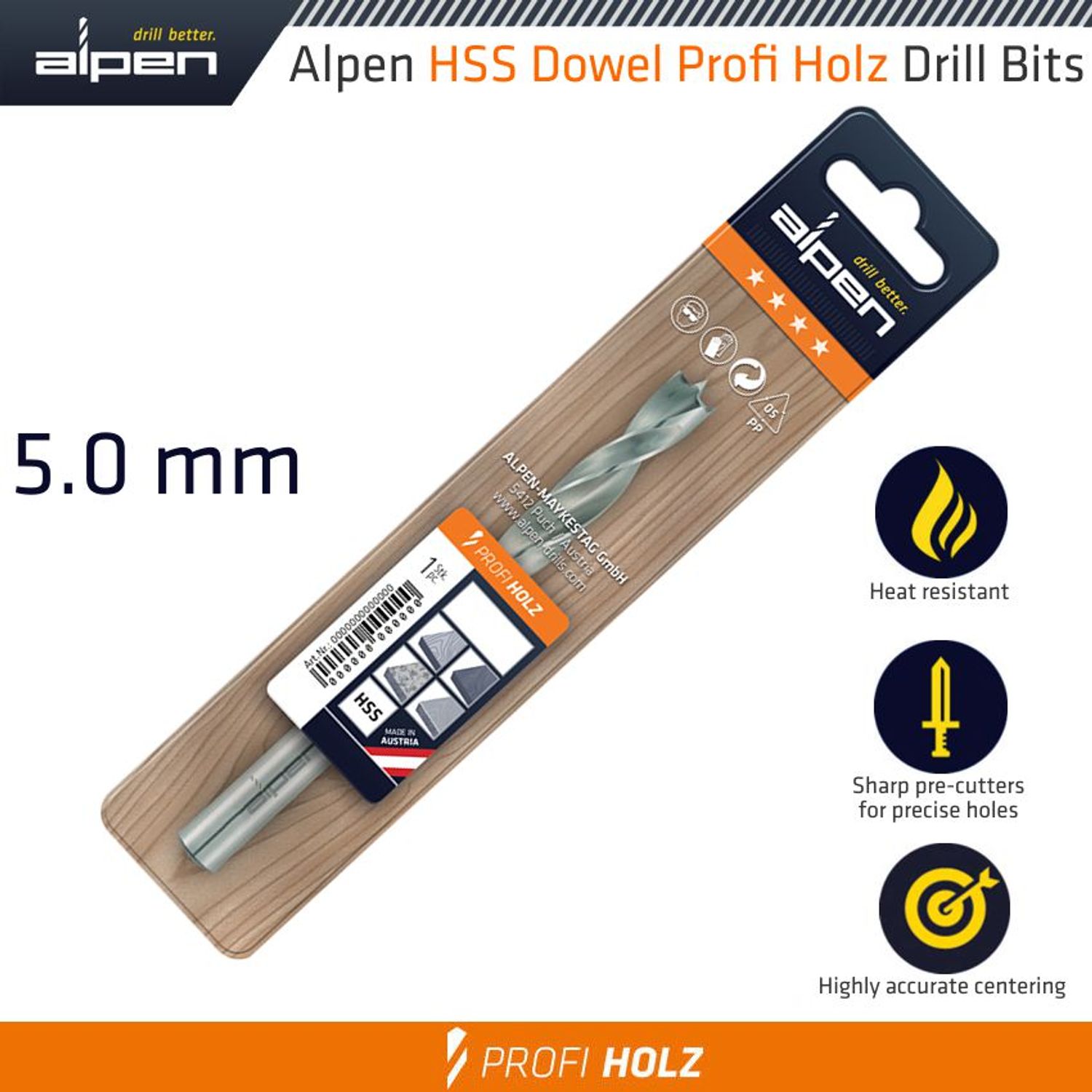 Wood Drill Bit Profi Hss 5mm