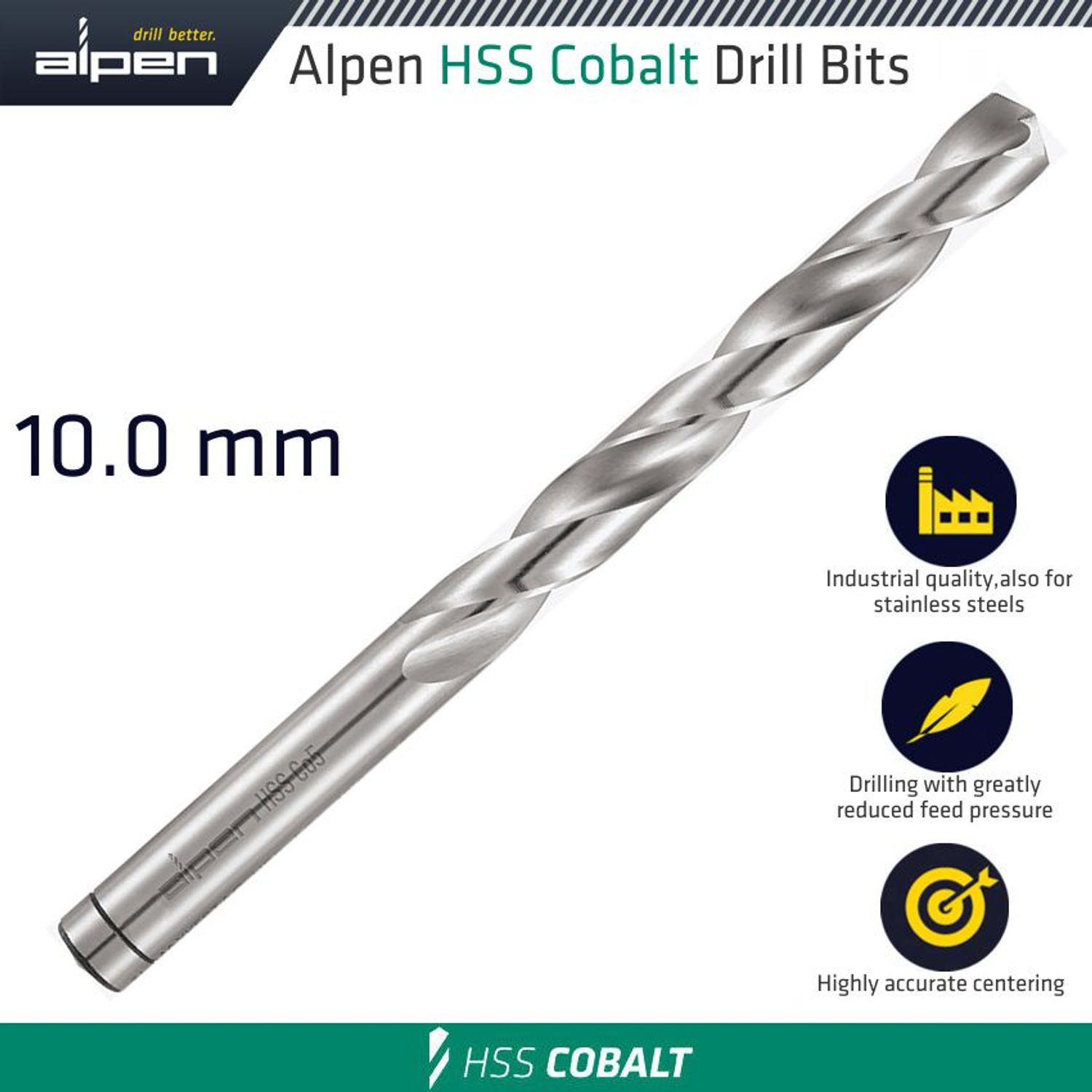 Hss Cobalt Drill Bit 10mm