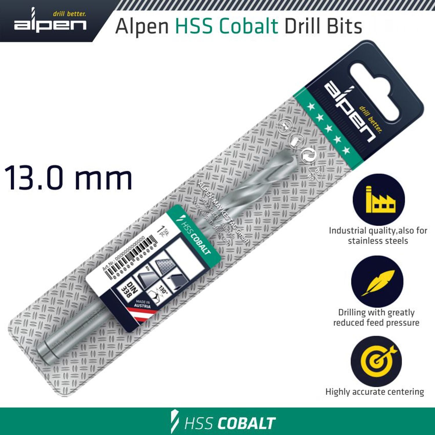 Hss Cobalt Drill Bit 13mm