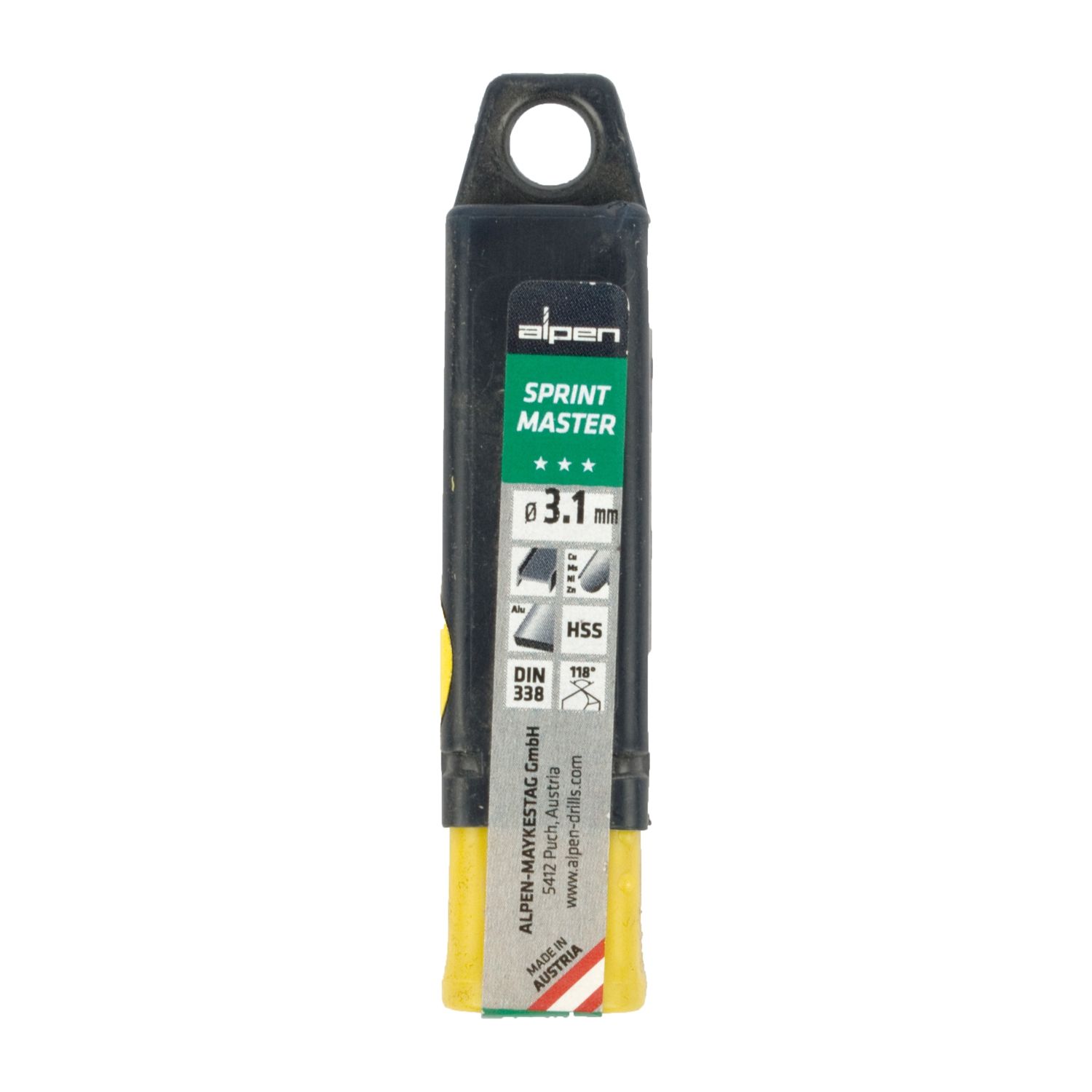 Hss Sprint Master 3.1mm 10-pack Hang Tag Din 338 ALPEN Drill Bits